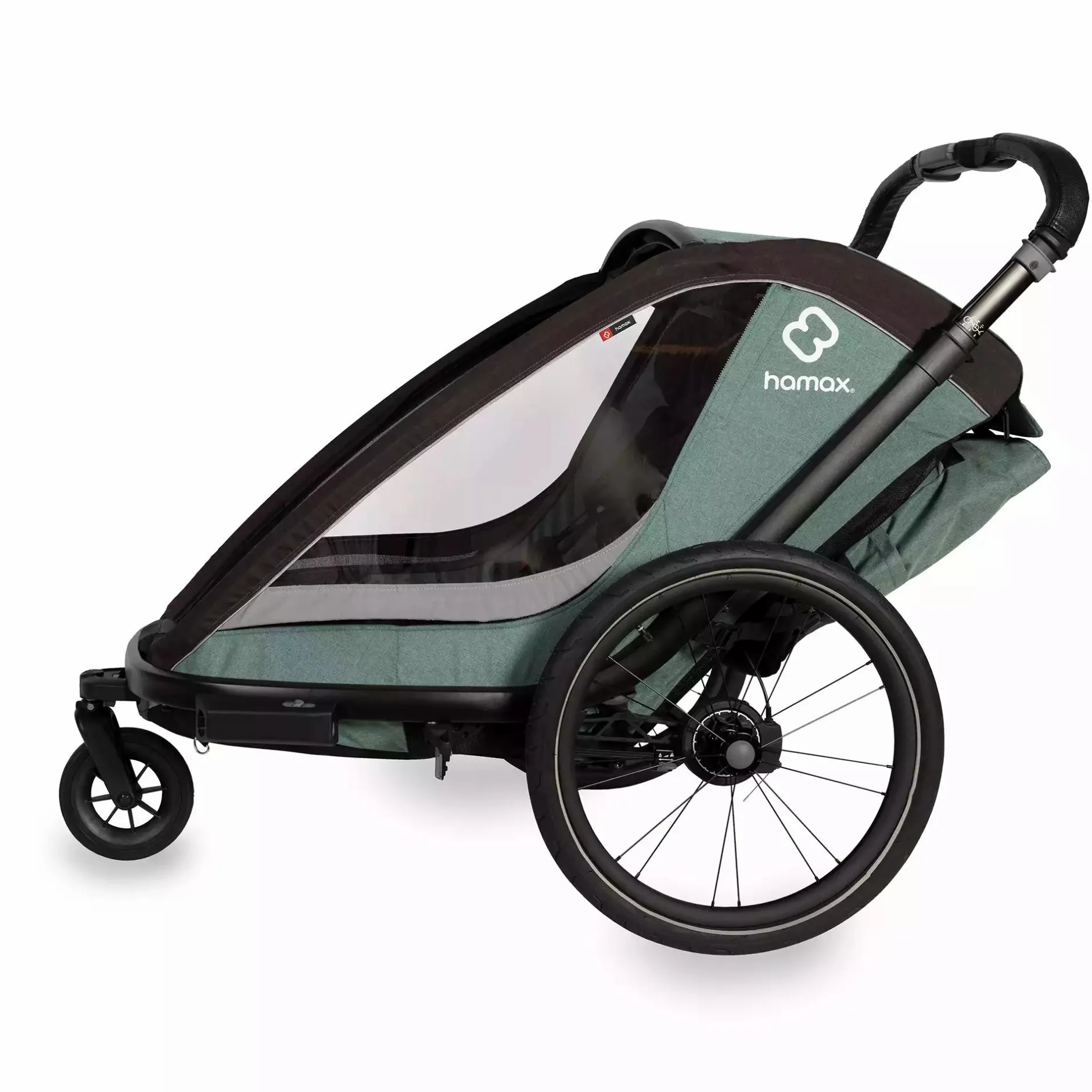 hamax Cocoon One Einsitzer Green/Black* Fahrradanhänger