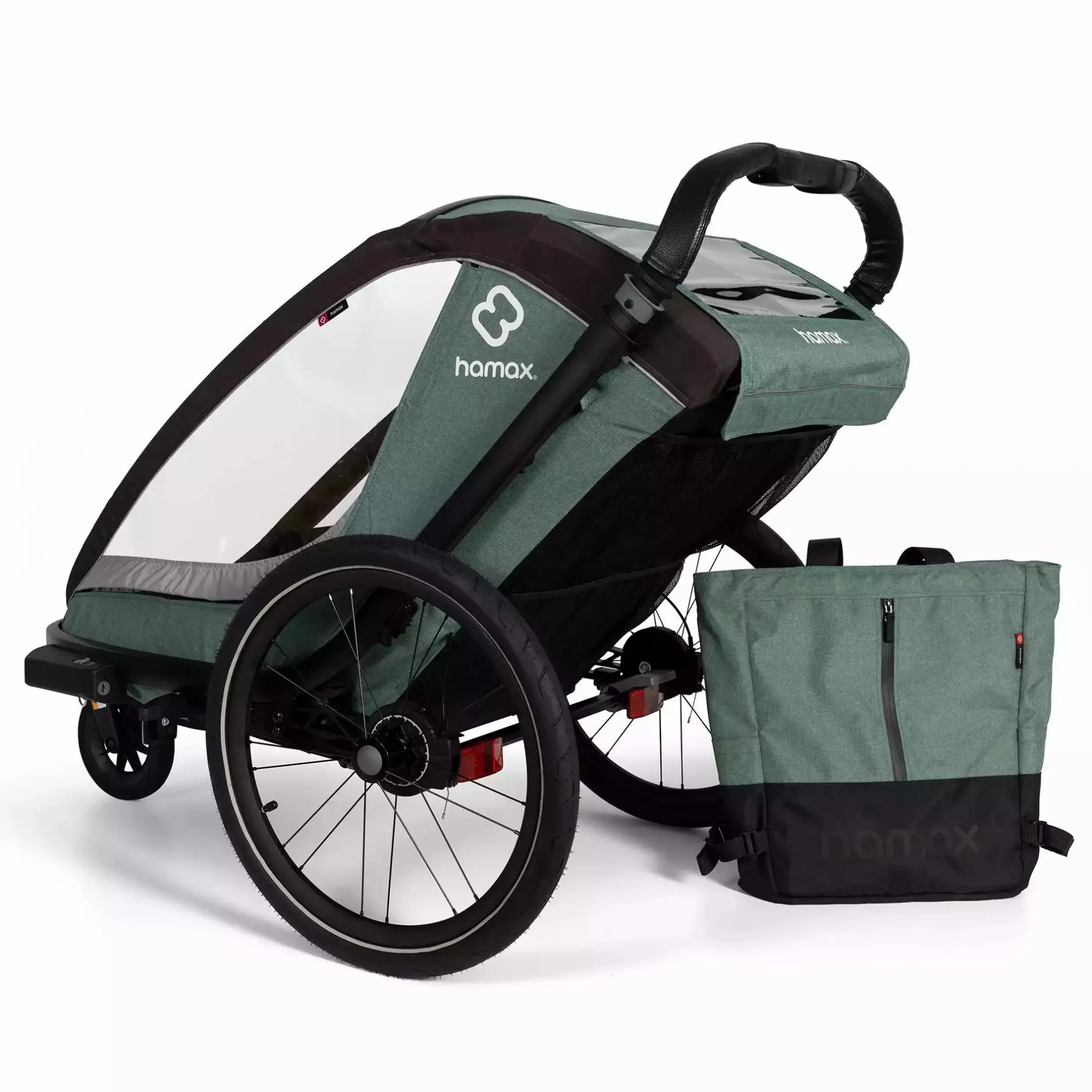 hamax Cocoon One Einsitzer Green/Black* Fahrradanhänger