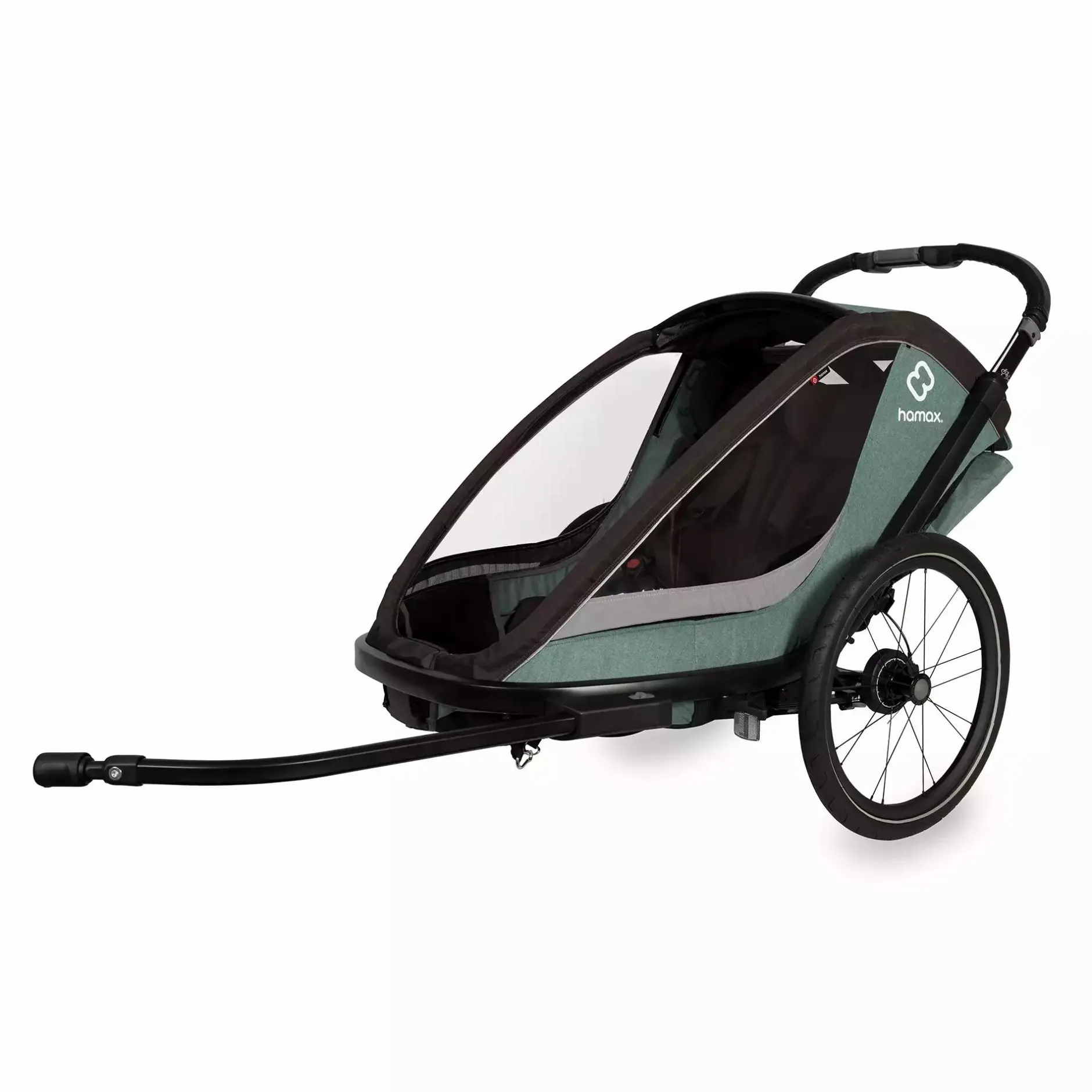 hamax Cocoon Zweisitzer Green/Black* Fahrradanhänger