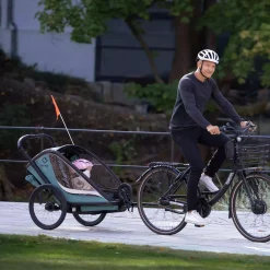 hamax Cocoon Zweisitzer Green/Black* Fahrradanhänger
