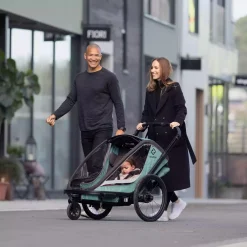 hamax Cocoon Zweisitzer Green/Black* Fahrradanhänger