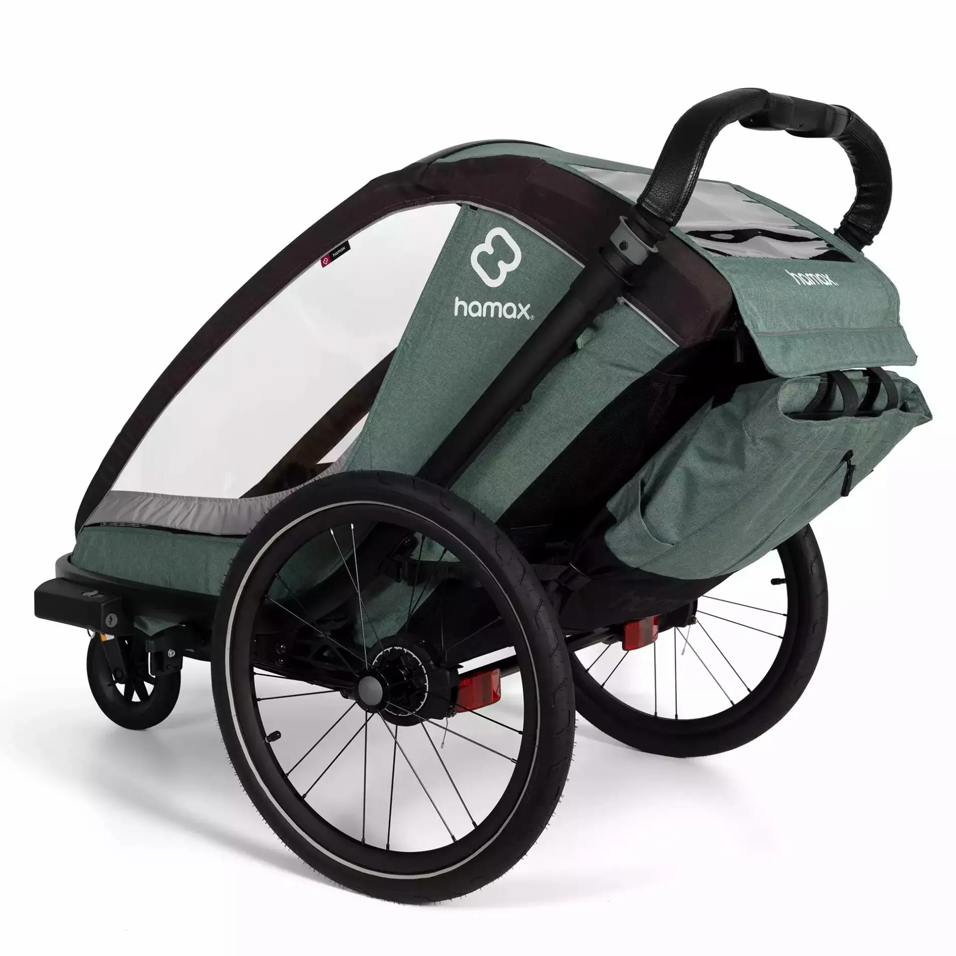 hamax Cocoon Zweisitzer Green/Black* Fahrradanhänger