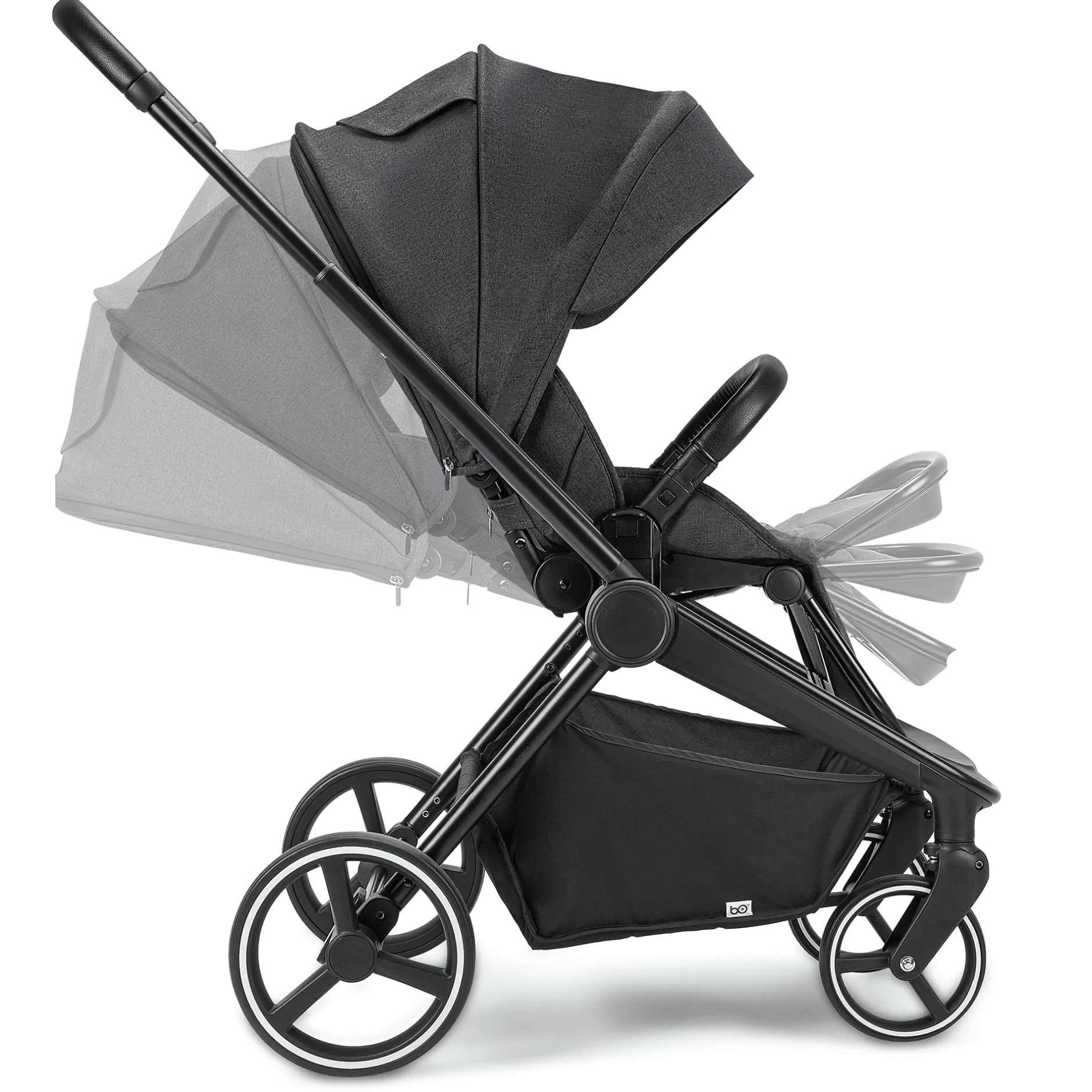 B.O. StartKlar Comet Black Melange*Kinder Kombi-Kinderwagen