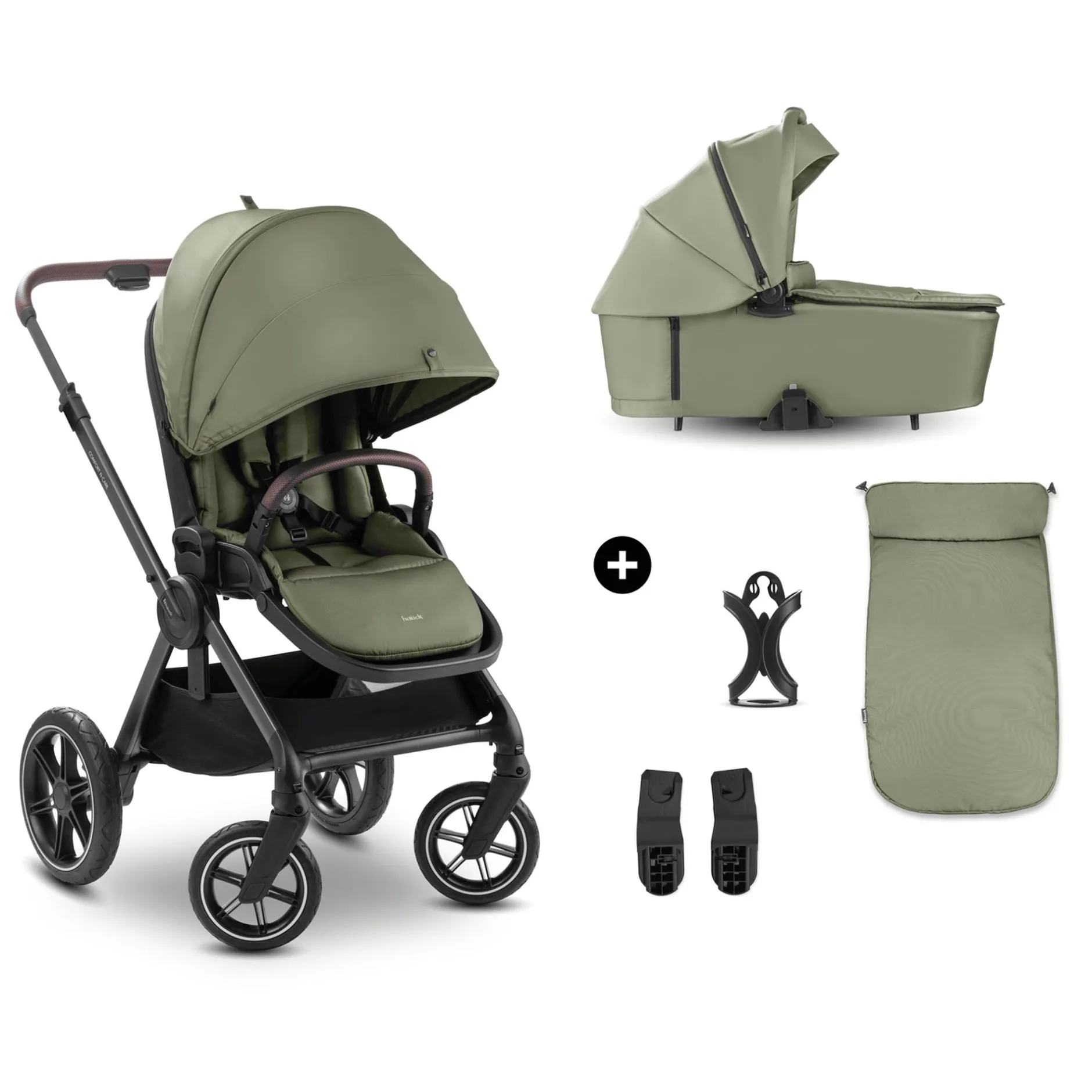 hauck Comfort n Care Set Olive*Kinder Kombi-Kinderwagen