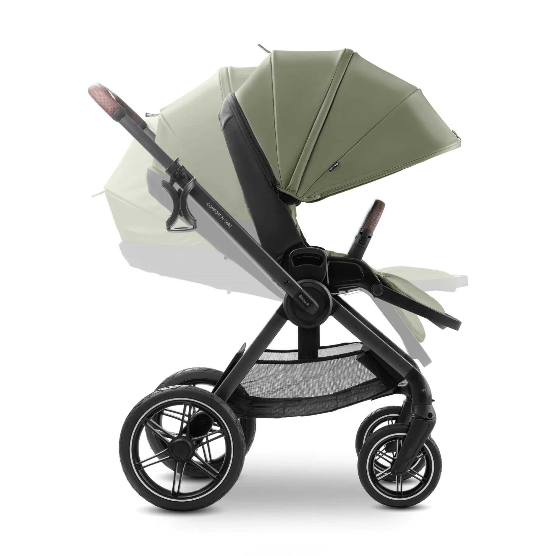 hauck Comfort n Care Set Olive*Kinder Kombi-Kinderwagen
