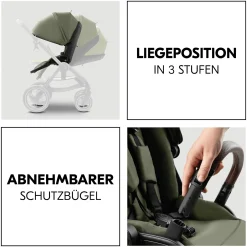 hauck Comfort n Care Set Olive*Kinder Kombi-Kinderwagen