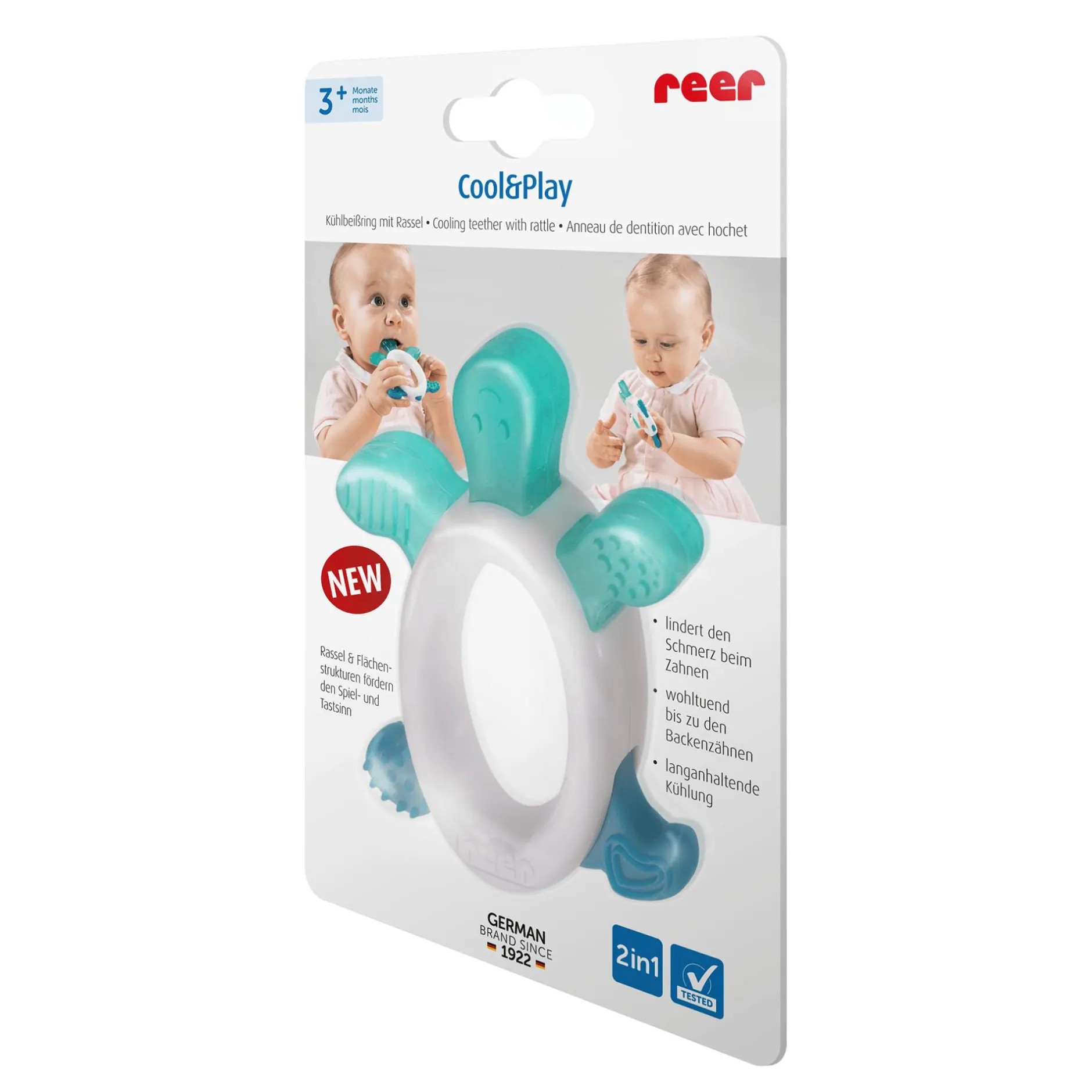 reer Cool & Play Kühlbeißring mit Rassel* Zahnungshilfen