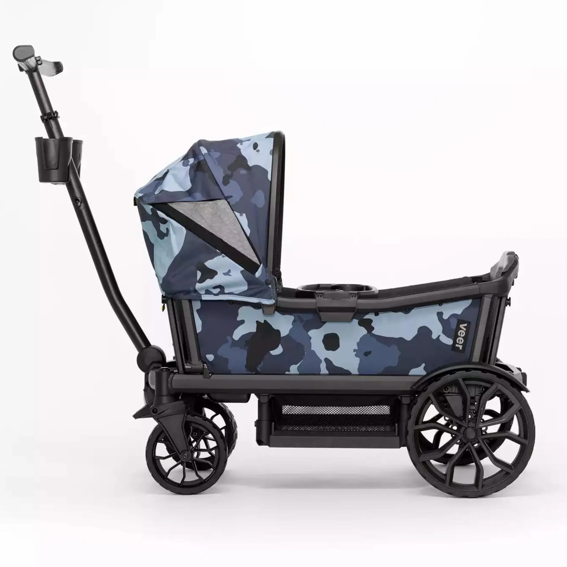 VEER Cruiser Sonnendach Blue Camouflage*Kinder Bollerwagen|Kinderfahrzeuge