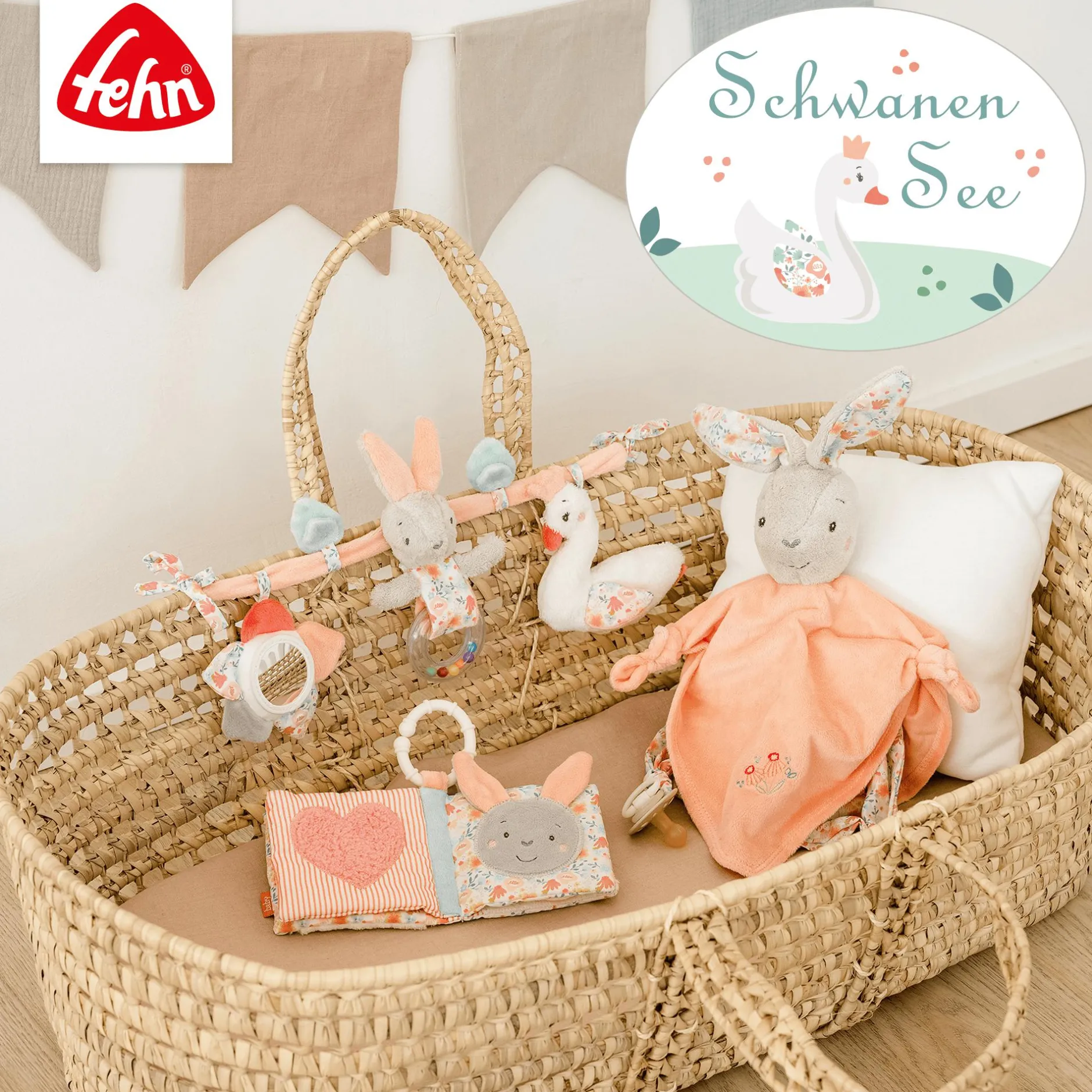 fehn 3-D-Activity-Decke Schwanensee Rosa/* Spielbögen