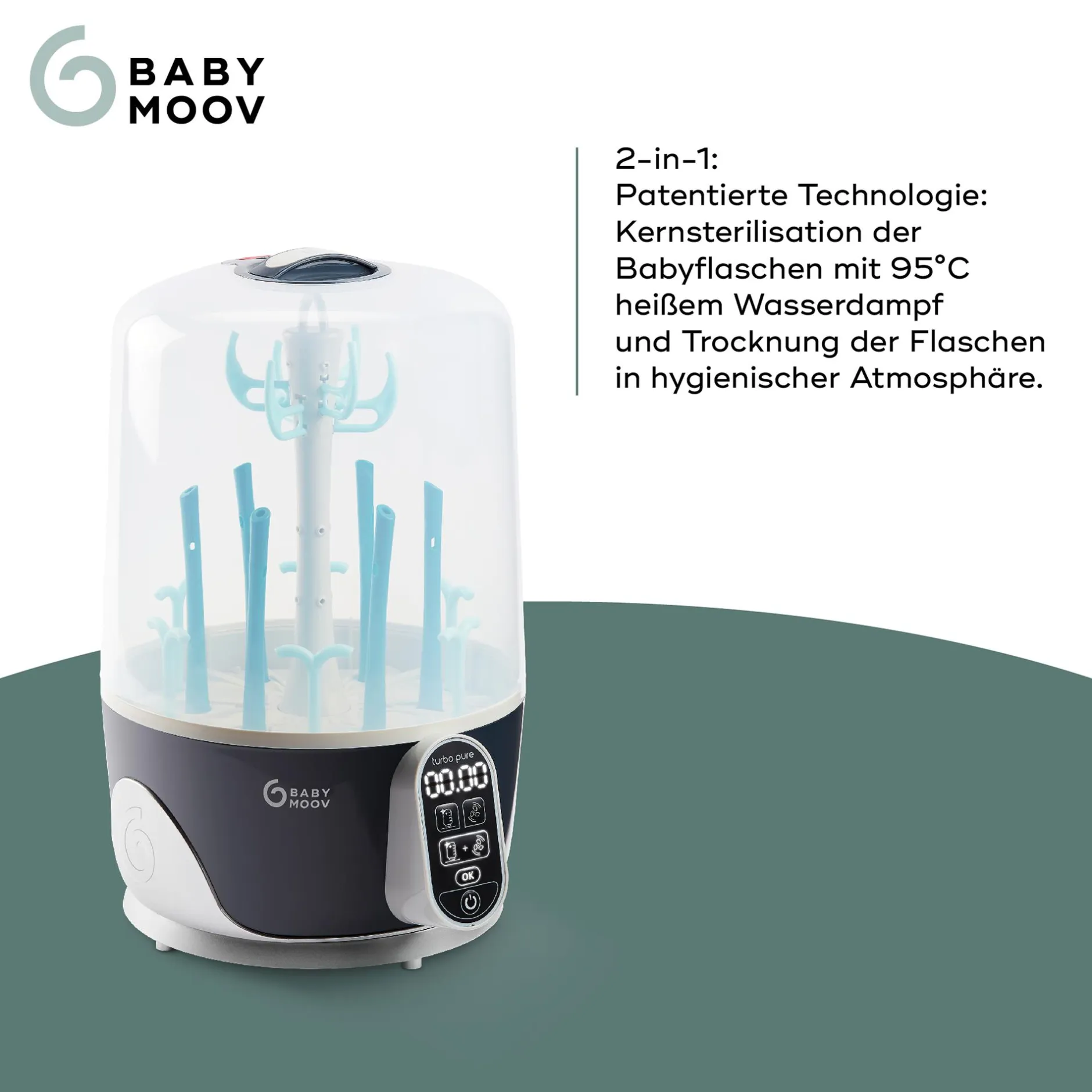babymoov Dampfsterilisator & Flaschentrockner Turbo Pure* Vaporisatoren
