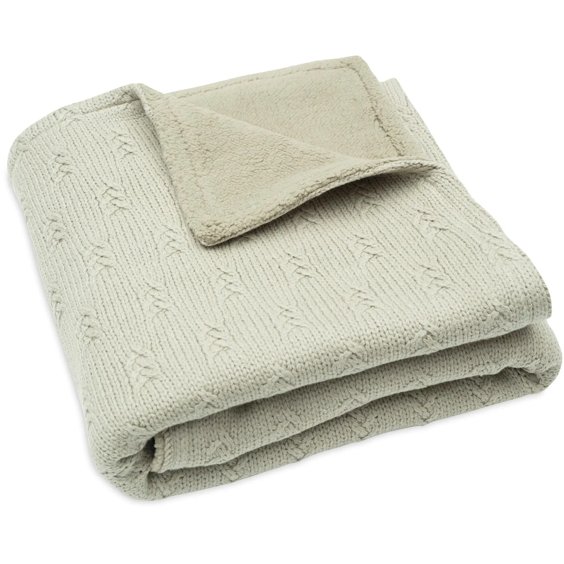 jollein Decke Grain Knit Olive Green 75 x 100 cm* Bettausstattung