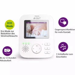 PHILIPS AVENT Digitales Video-Babyphone SCD835/26* Babyphone