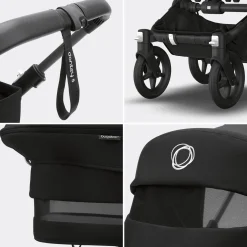 bugaboo Donkey 5 Mono-Kinderwagen, erweiterbar, Midnight Black*Kinder Kombi-Kinderwagen