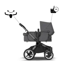 bugaboo Donkey 5 Mono-Kinderwagen, erweiterbar, Grey Melange*Kinder Kombi-Kinderwagen