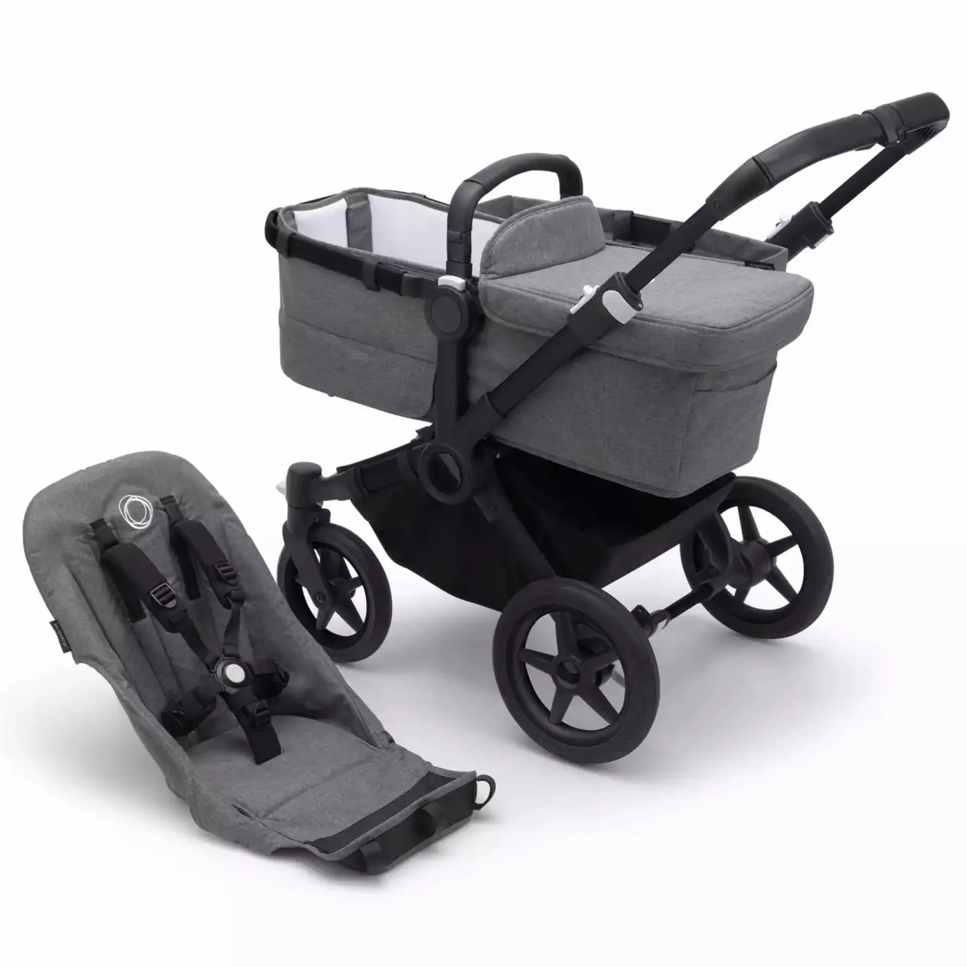 bugaboo Donkey5 Basis Black/Grey*Kinder Kombi-Kinderwagen