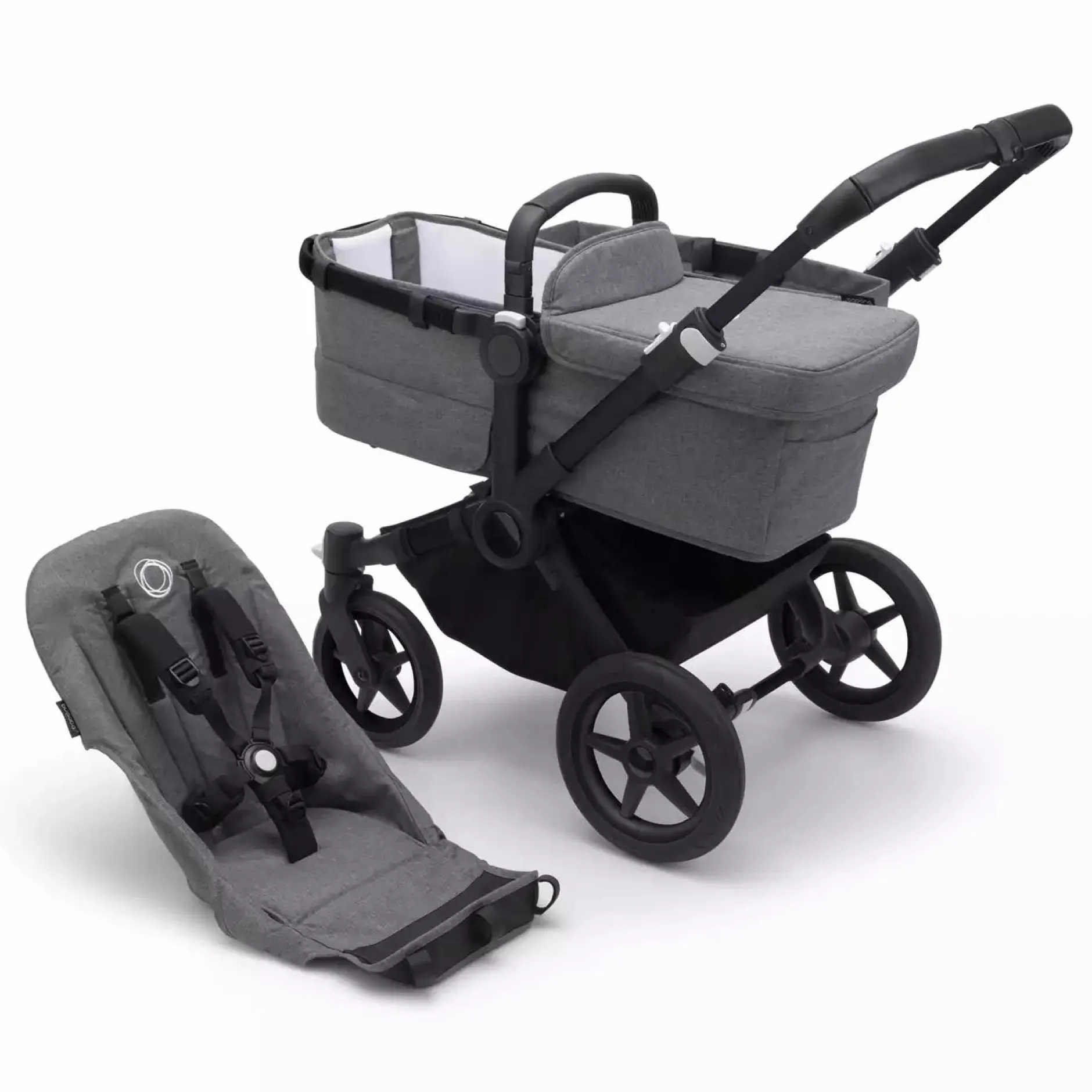 bugaboo Donkey5 Basis Black/Grey*Kinder Kombi-Kinderwagen