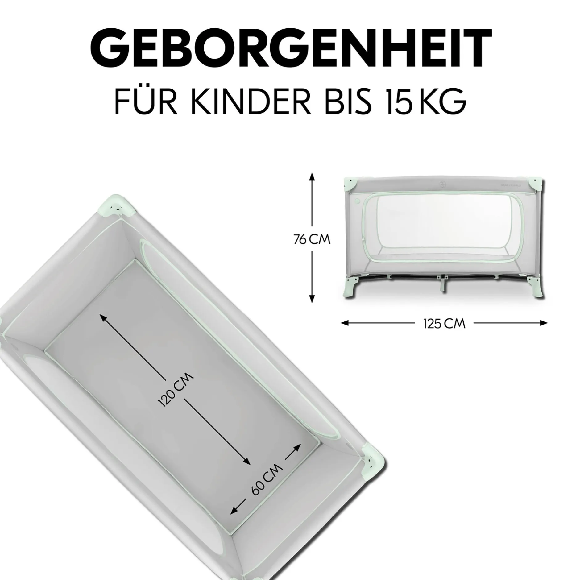 hauck Dream N Play Plus Dusty Mint* Reisebetten & Zubehör