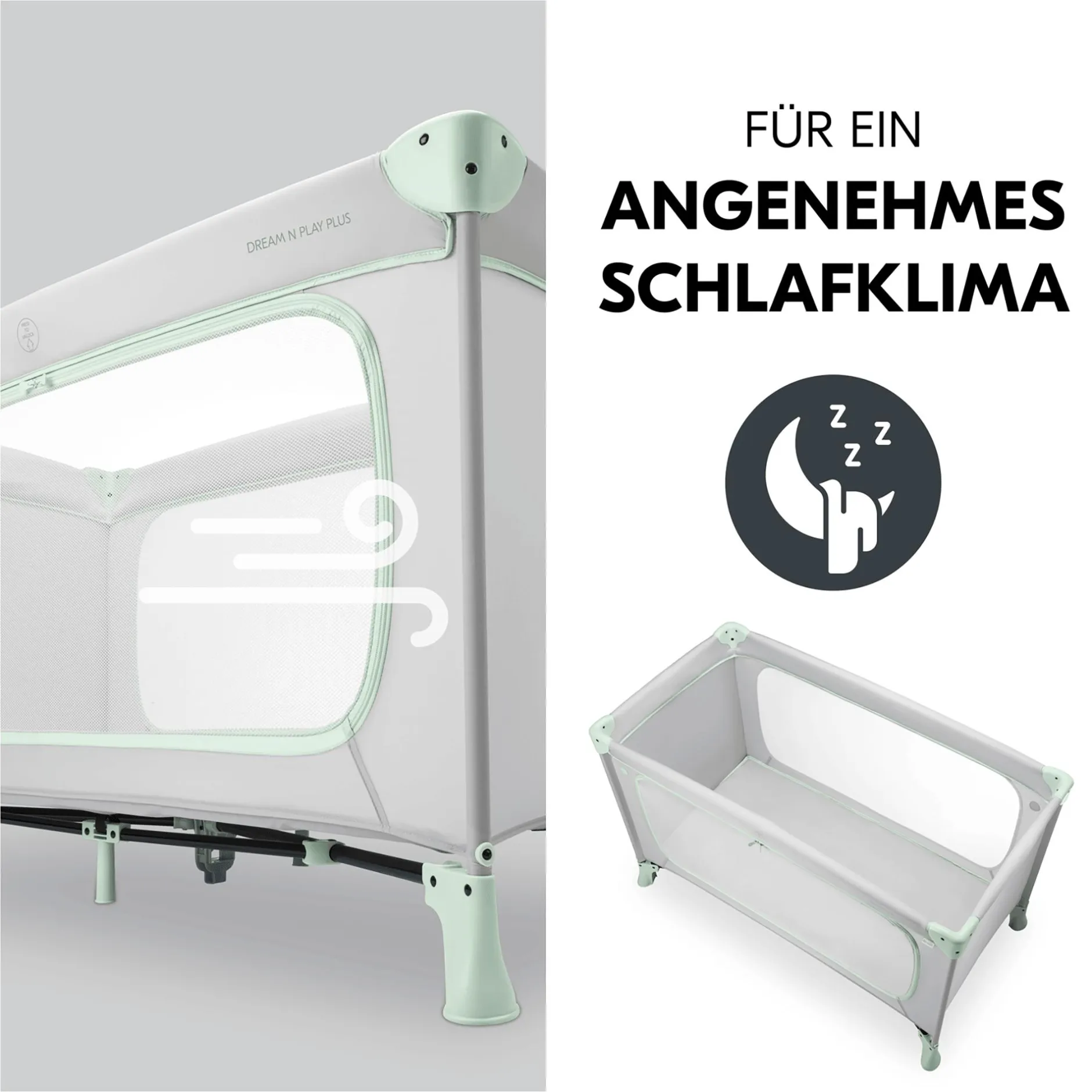 hauck Dream N Play Plus Dusty Mint* Reisebetten & Zubehör