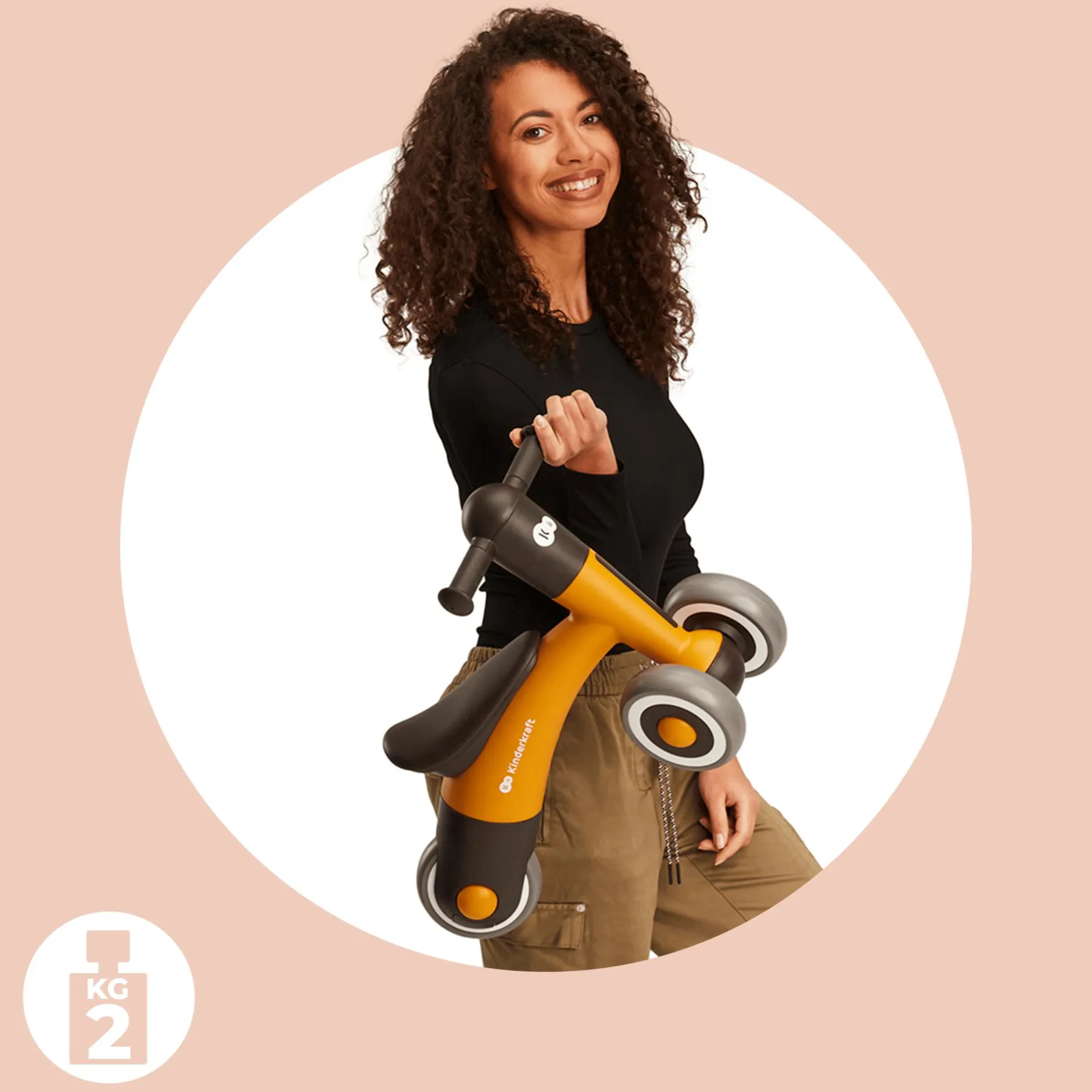 Kinderkraft Dreirad MINIBI Honey Yellow*Kinder Kinderfahrzeuge