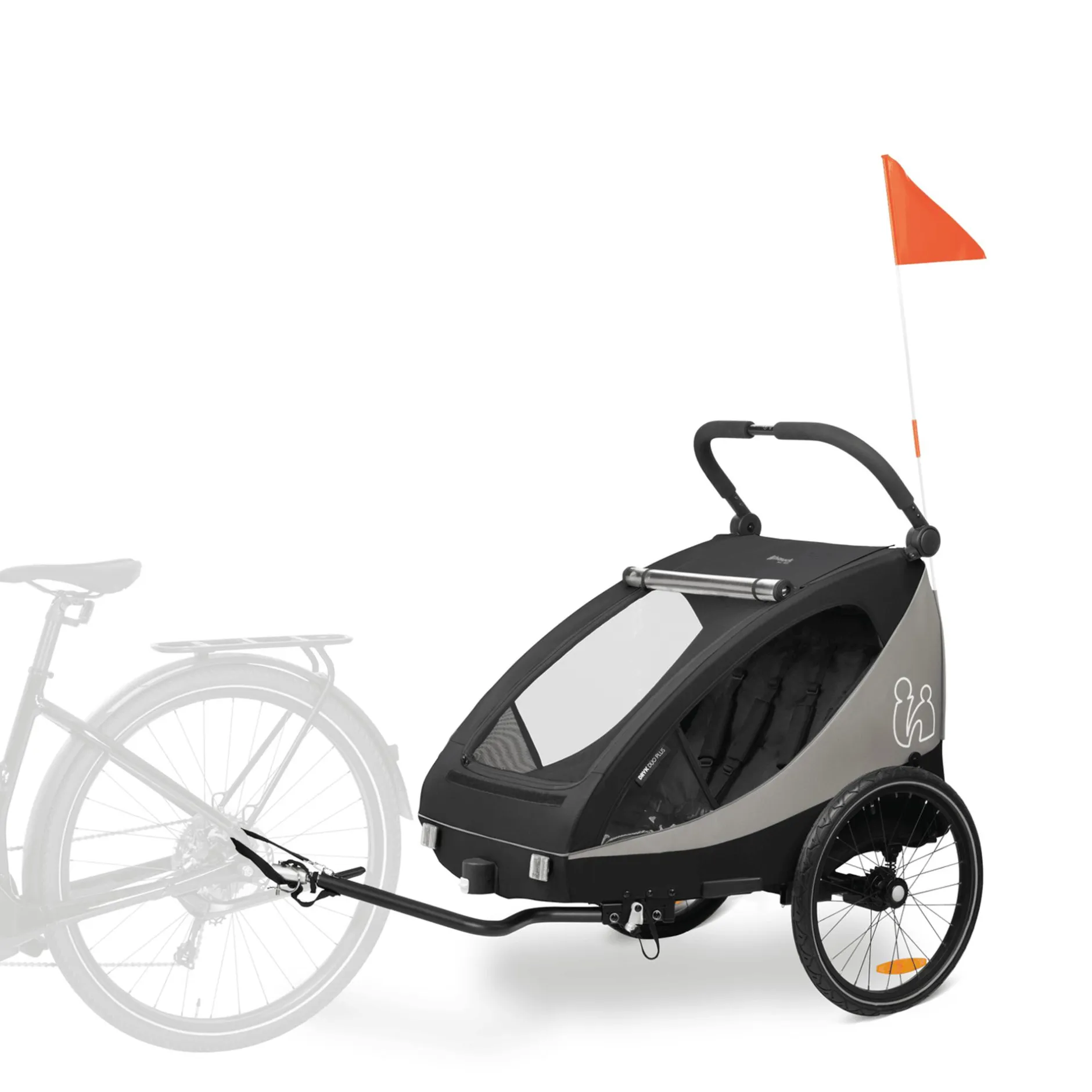 hauck Dryk Duo Plus Black* Fahrradanhänger