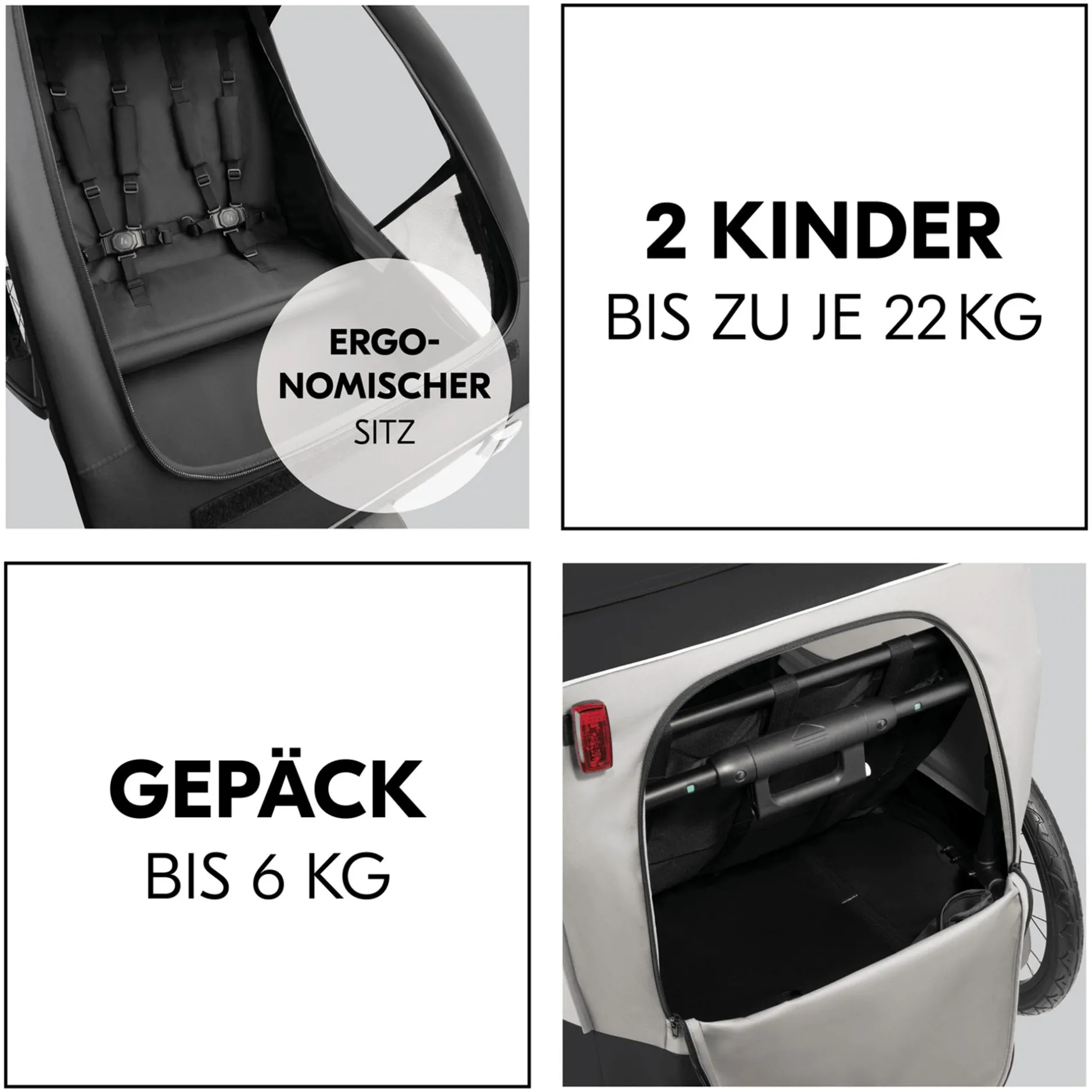 hauck Dryk Duo Plus Black* Fahrradanhänger