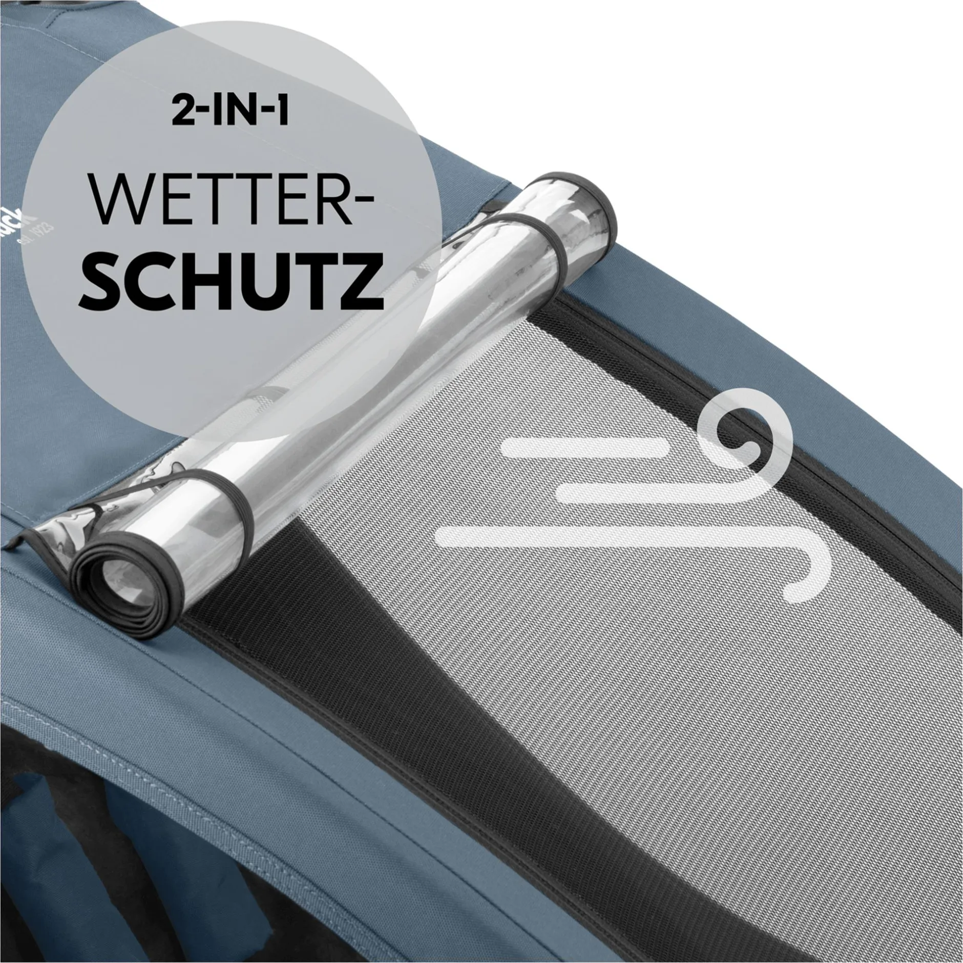 hauck Dryk Duo Plus Dark Blue* Fahrradanhänger