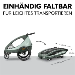 hauck Dryk Duo Plus Dark Green* Fahrradanhänger