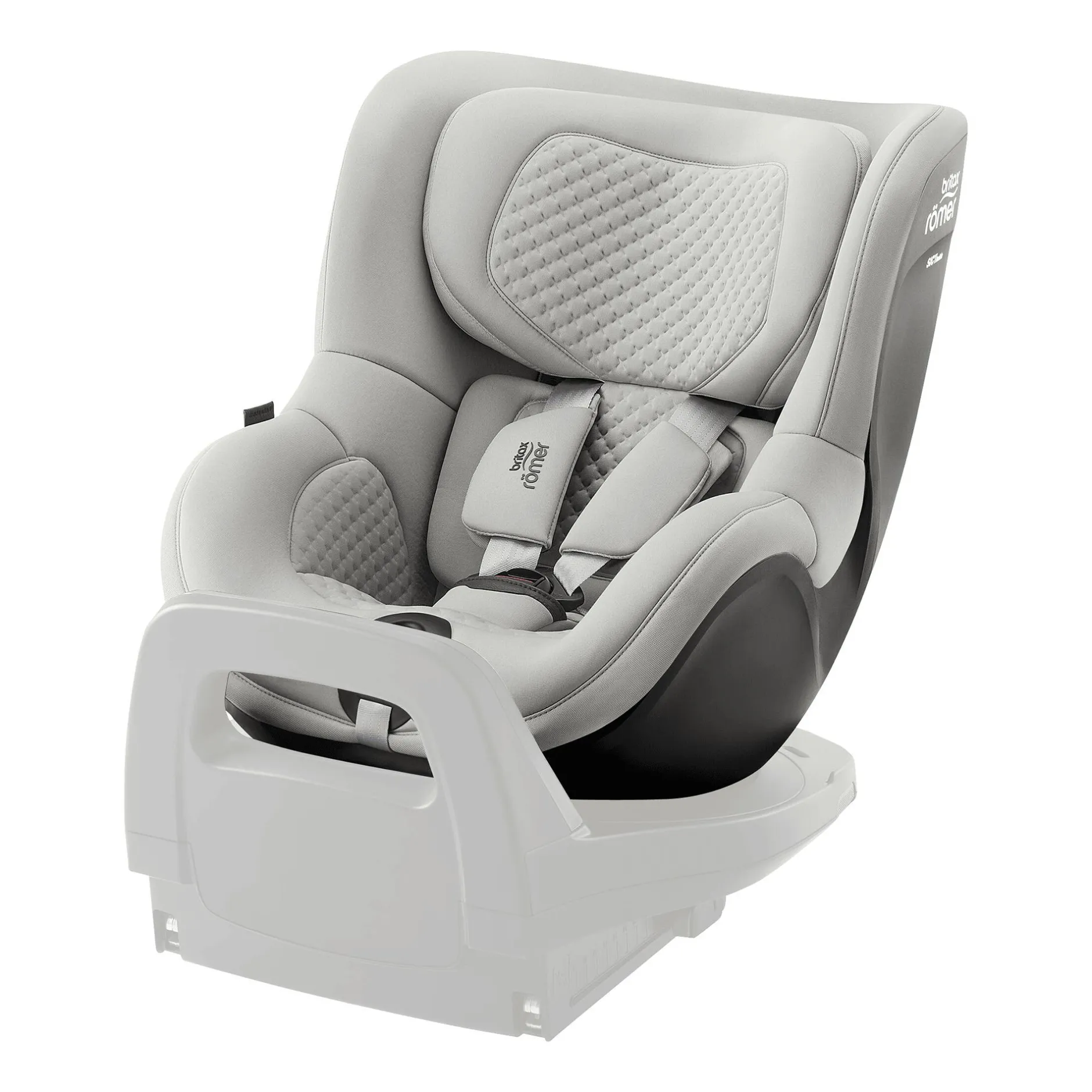 Britax Diamond DUALFIX 5Z Lux Linen Grey Diamond*Kinder Reboarder 0-18 Kg, Gruppe 0+/1