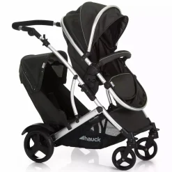 hauck Duett 2 black*Kinder Zwillingswagen & Geschwisterwagen