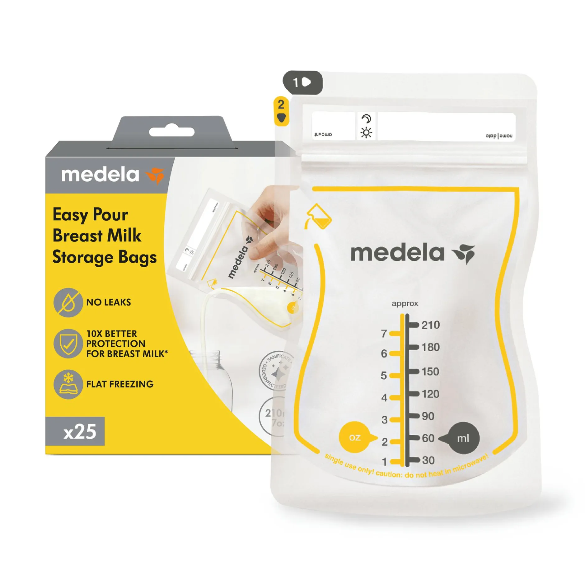 medela Easy Pour Muttermilchbeutel 25 Stück* Flaschen & Sauger