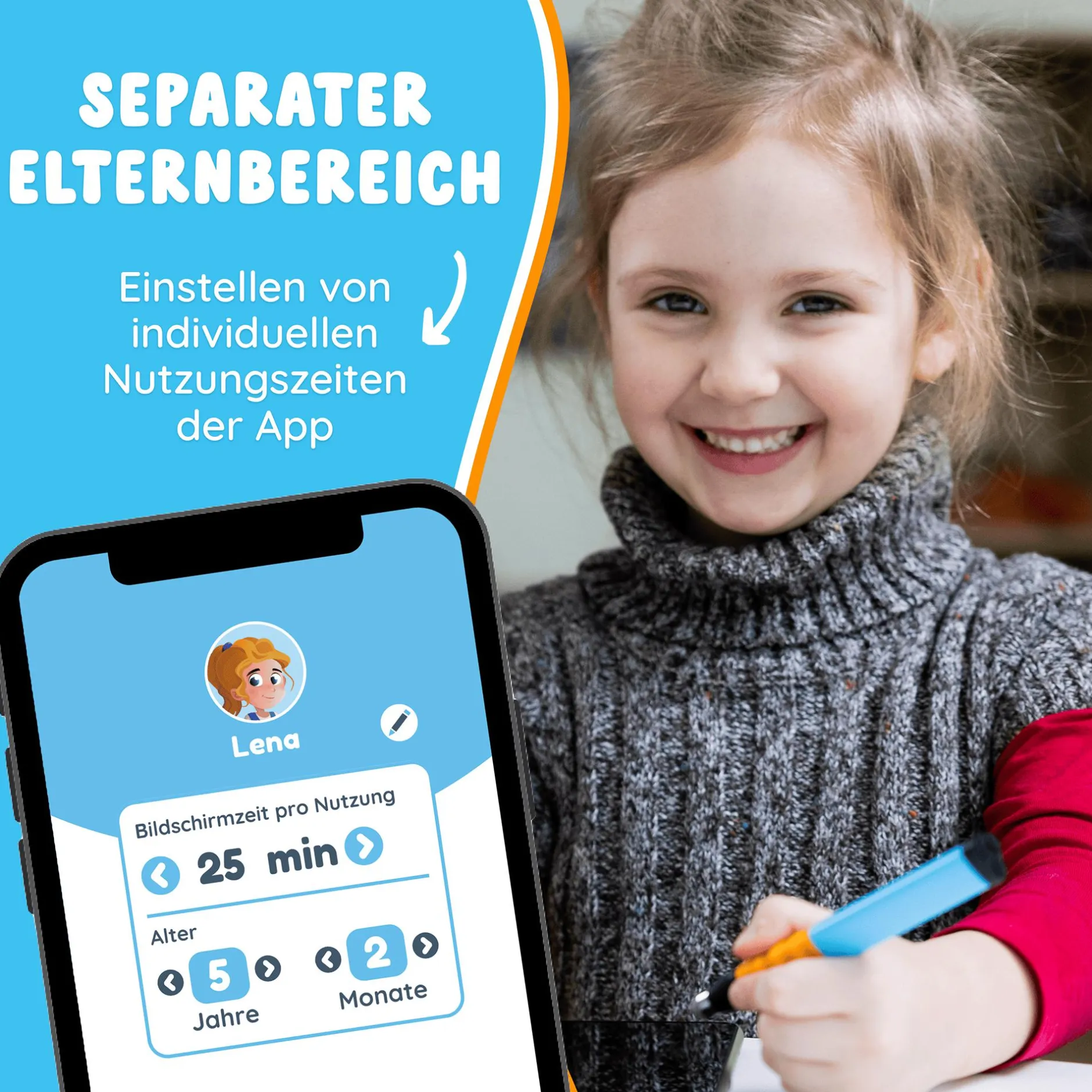 EDURINO Starterset Mika - Erstes Lesen & Schreiben*Kinder Lernspielzeug|Spielzeug Ab 4 Jahren