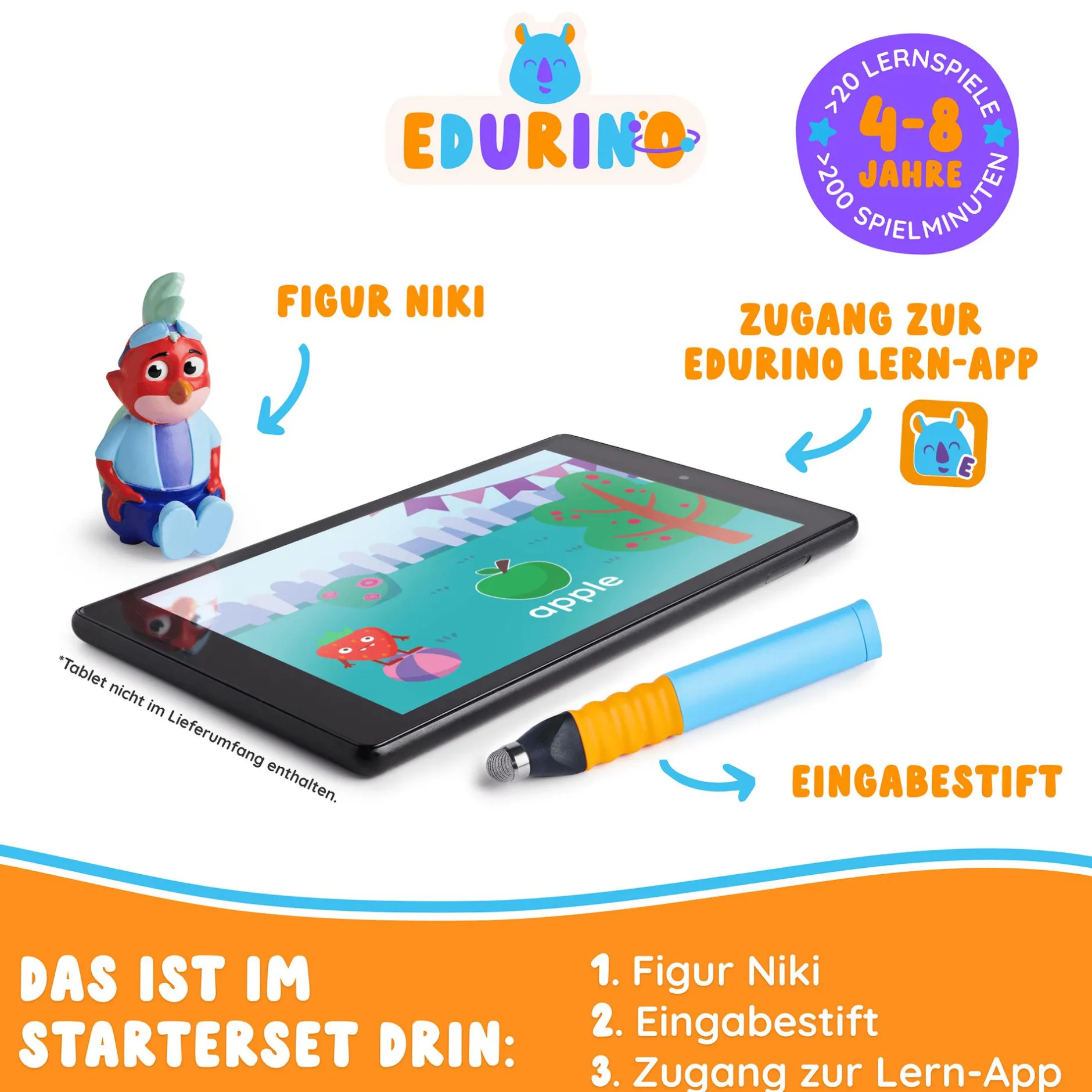 EDURINO Starterset Niki - Erstes Englisch*Kinder Lernspielzeug|Spielzeug Ab 4 Jahren