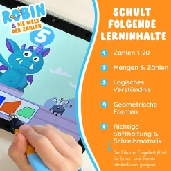 EDURINO Starterset Robin - Zahlen & Mengen*Kinder Lernspielzeug|Spielzeug Ab 4 Jahren