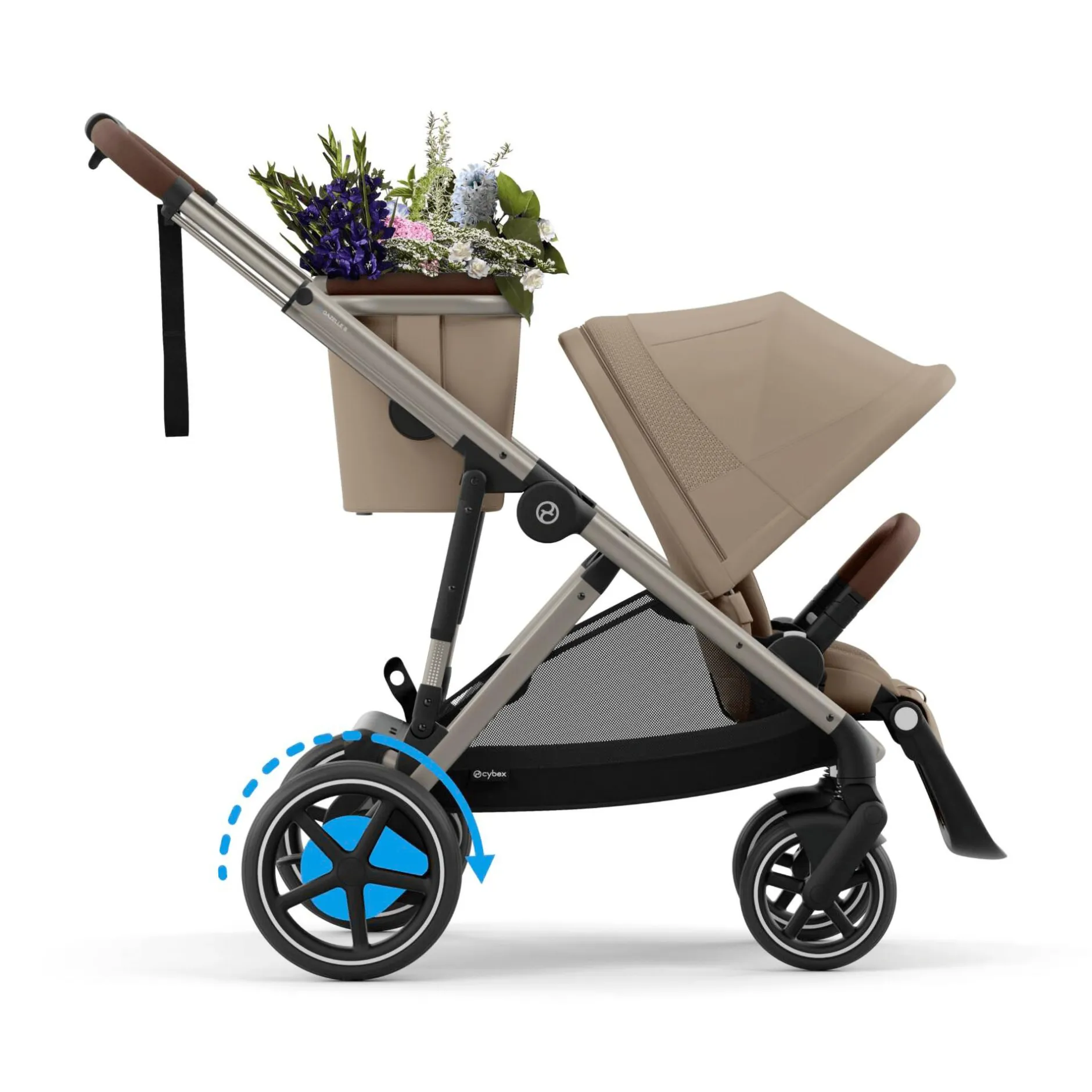 cybex eGazelle S Gestell Almond*Kinder Kombi-Kinderwagen