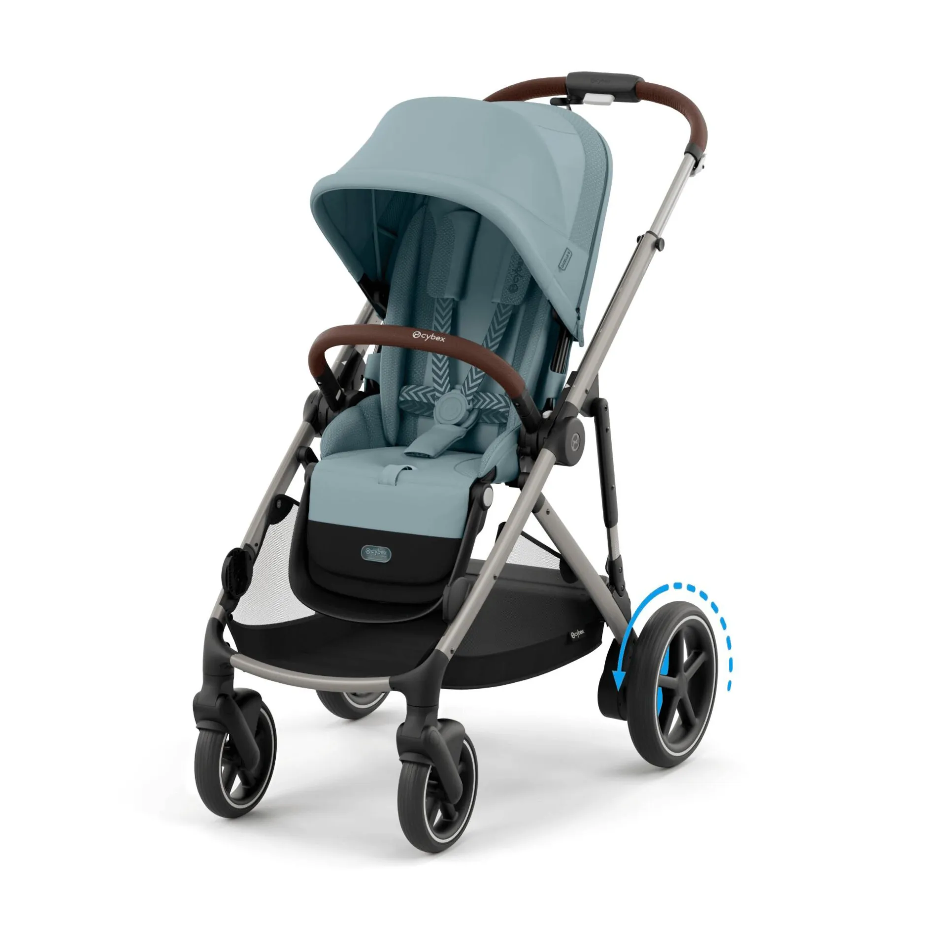 cybex eGazelle S Gestell Stormy Blue*Kinder Kombi-Kinderwagen