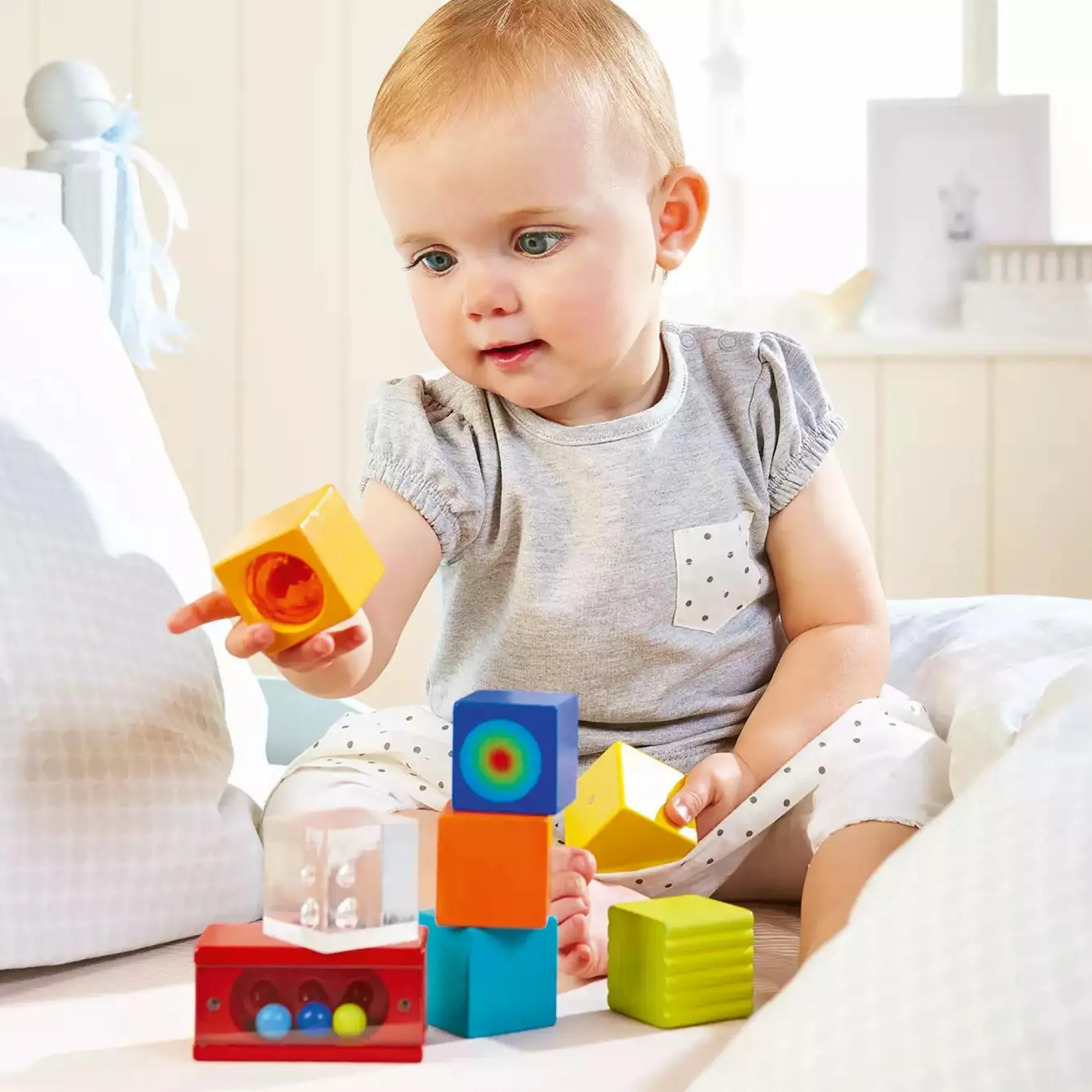 HABA Entdeckersteine Farbenspaß*Kinder Holzspielzeug