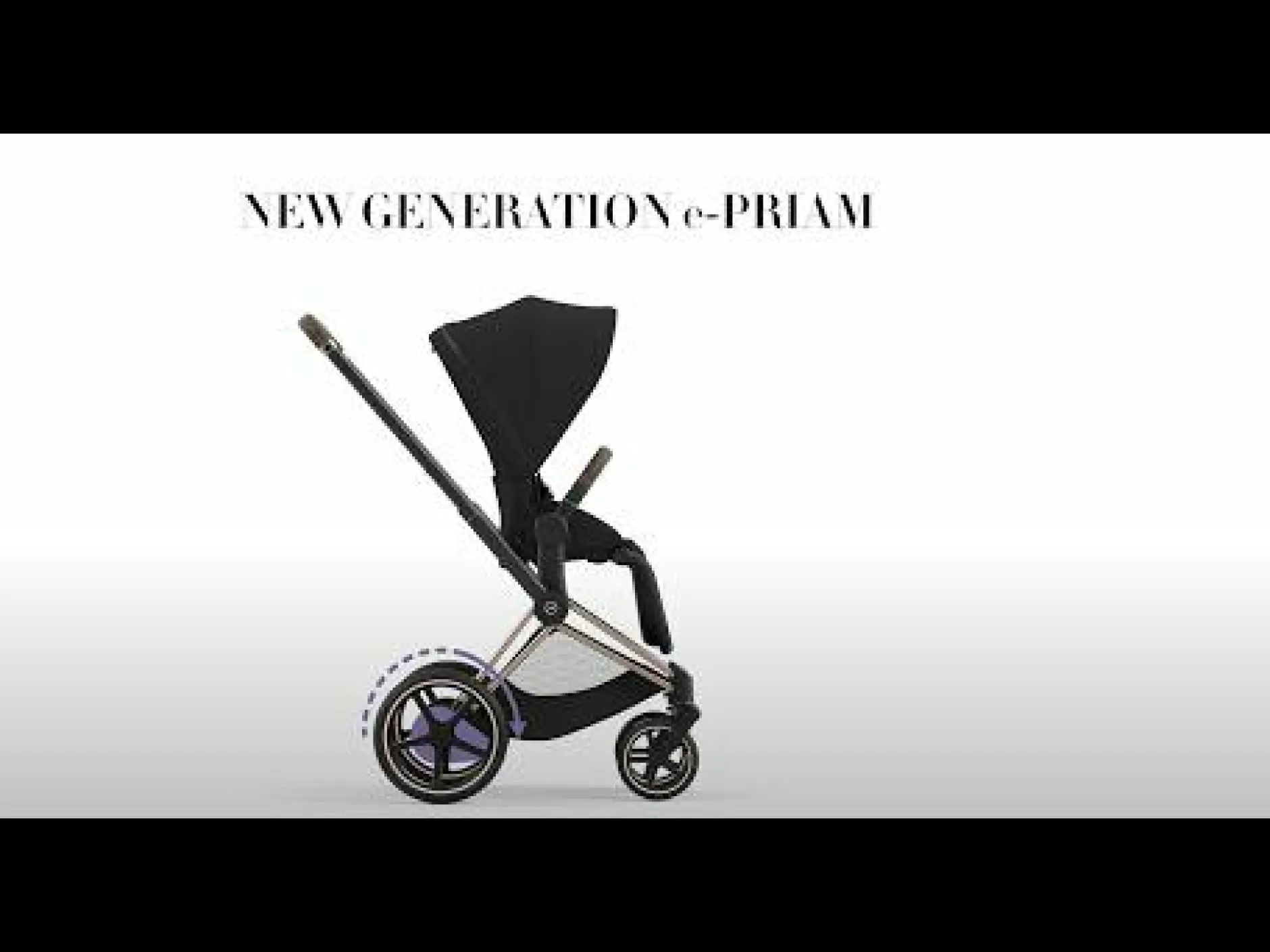cybex PLATINUM e-PRIAM Rahmen Chrome Brown*Kinder Kombi-Kinderwagen