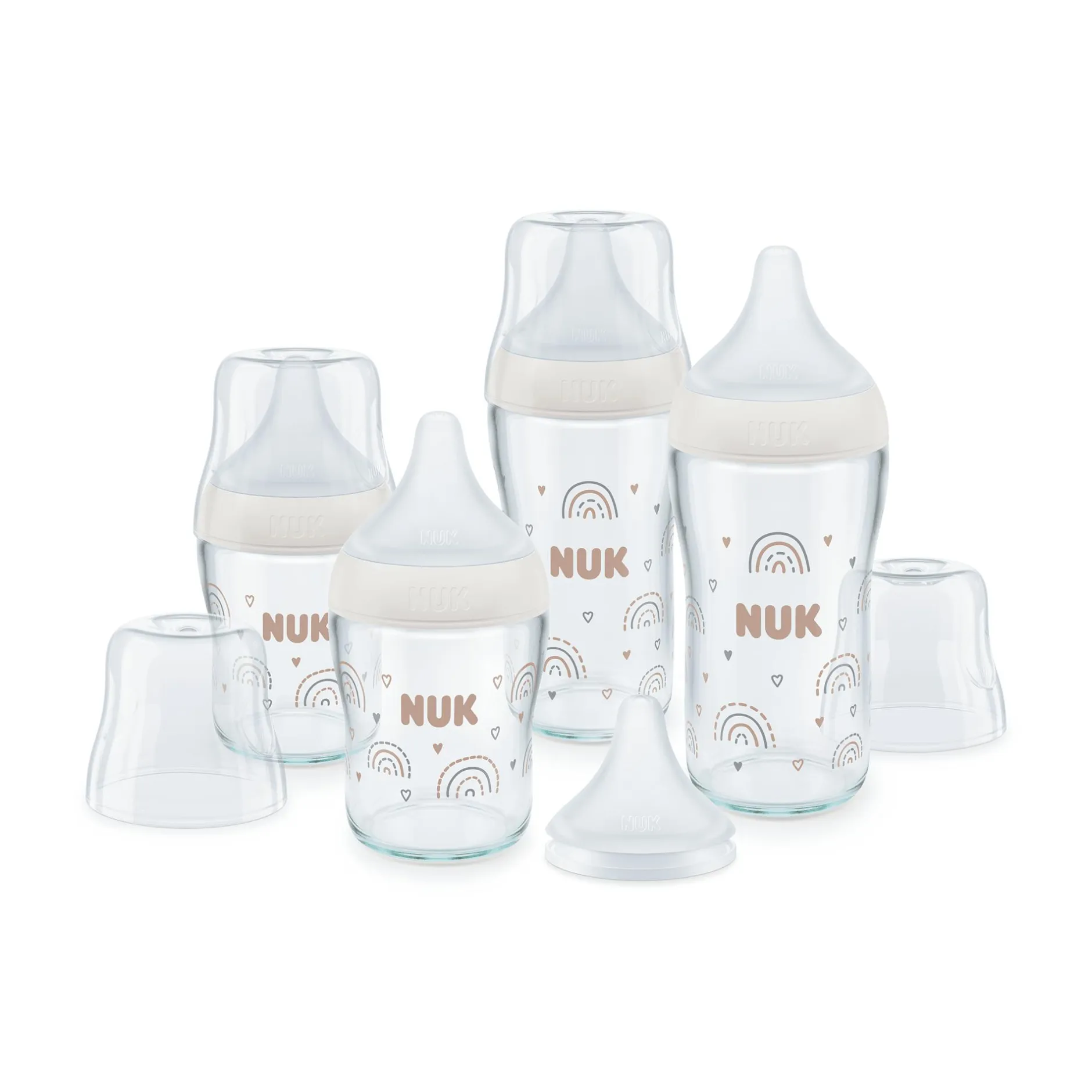 NUK 4er Glasflaschenset Perfect Match* Flaschen & Sauger