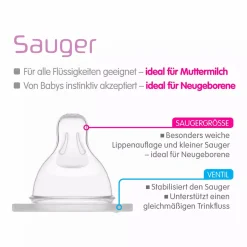 MAM 2er Pack Sauger Silikon Gr.0* Flaschen & Sauger