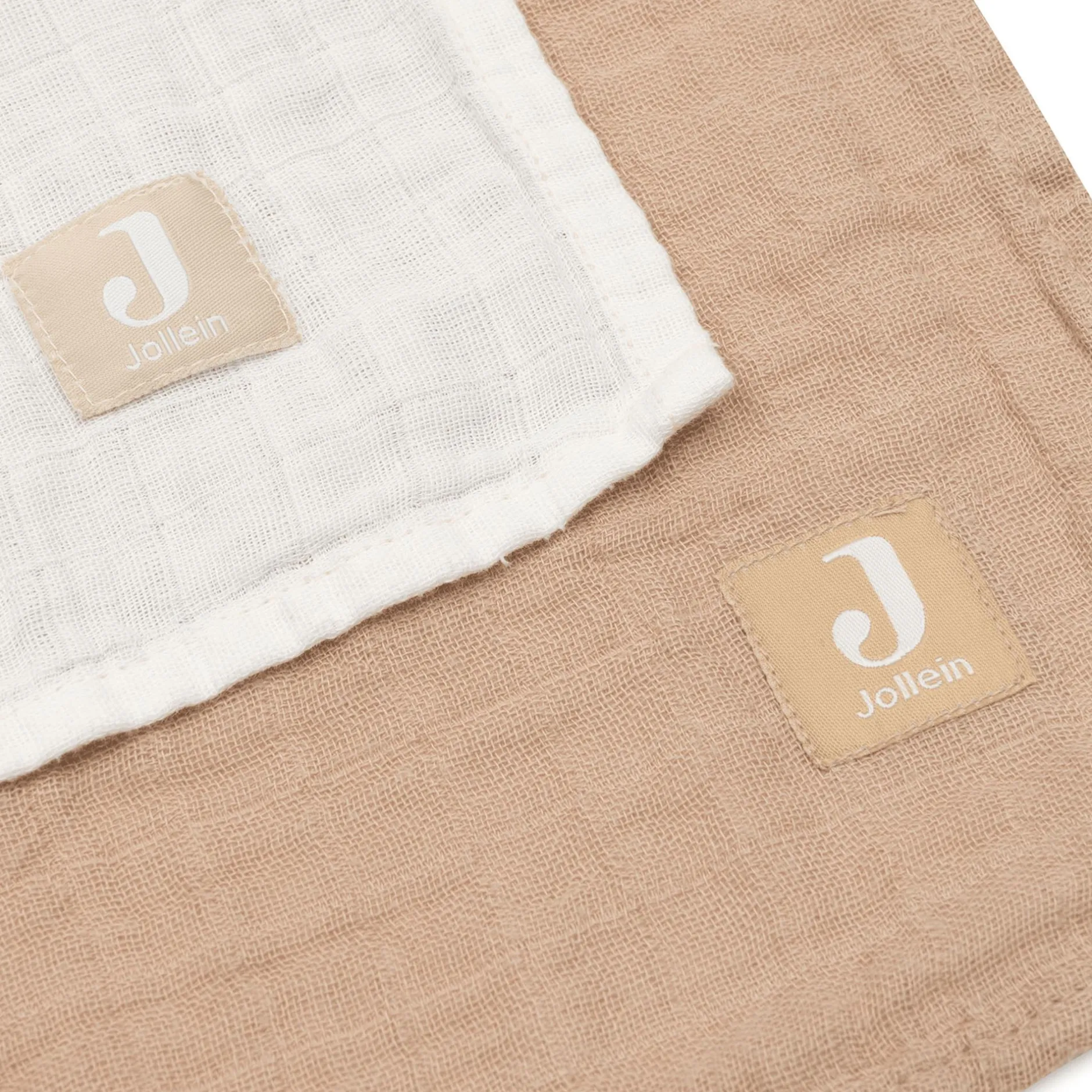 jollein 2er Set Mulltücher Biscuit/Ivory 115 x 115 cm* Mullwindeln|Mullwindeln