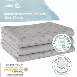 roba 3er Set Mullwindeln* Spucktücher|Spucktücher