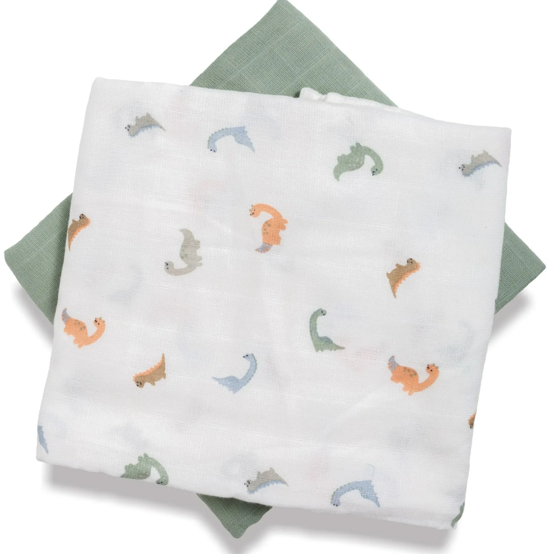 LITTLE ONE 2er Set Pucktücher Dino 120 x 120 cm* Spucktücher|Spucktücher