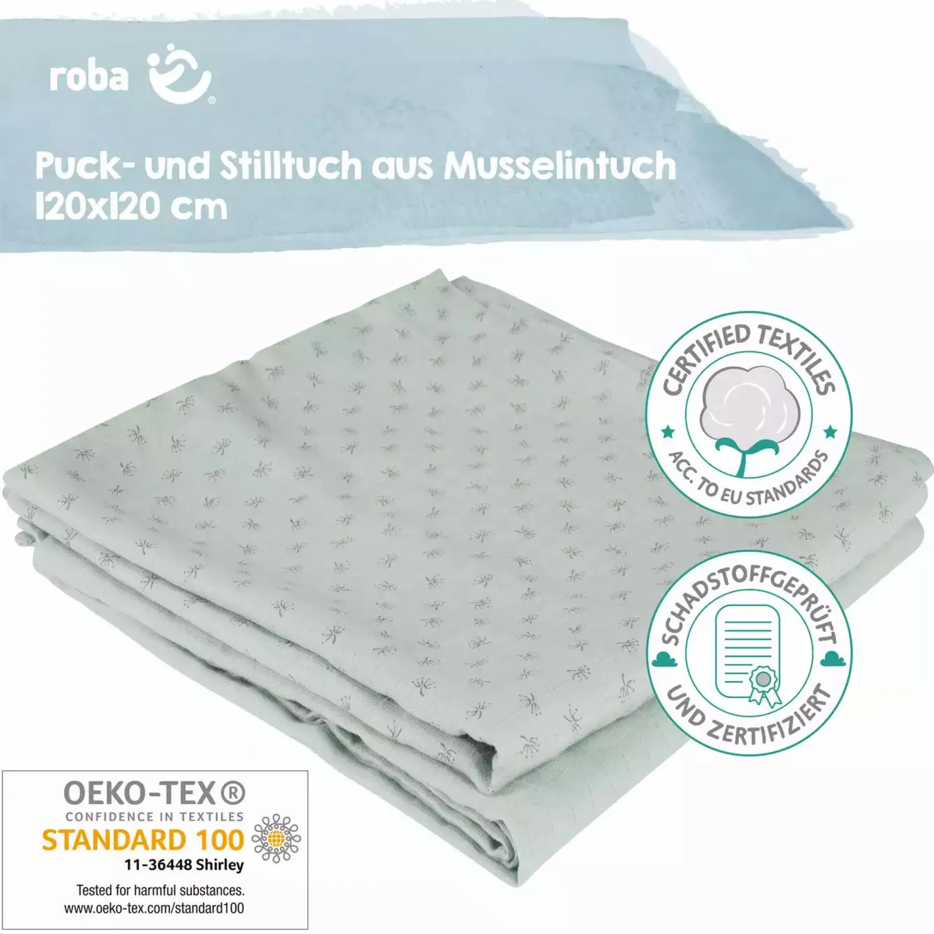 roba 2er-Set Mulltücher* Spucktücher|Spucktücher