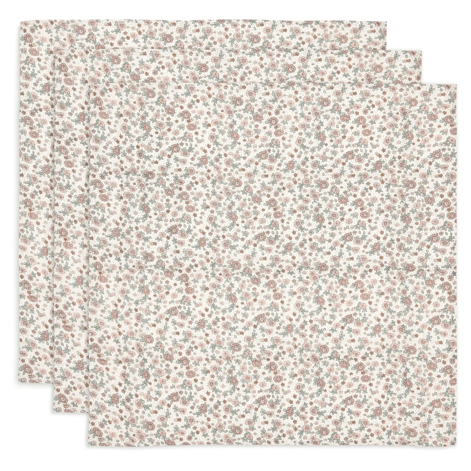 jollein 3er-Set Mulltücher Blümchen 70x70cm* Mullwindeln|Mullwindeln