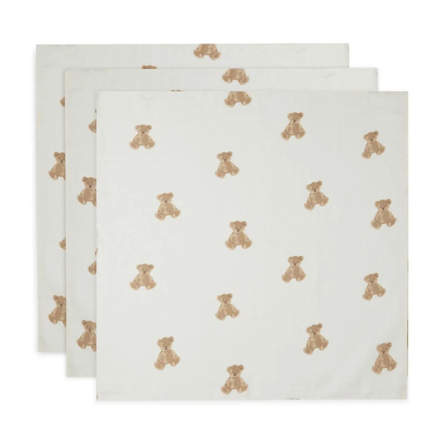jollein 3er-Set Mulltücher Teddy Bear 70 x 70 cm* Mullwindeln|Mullwindeln