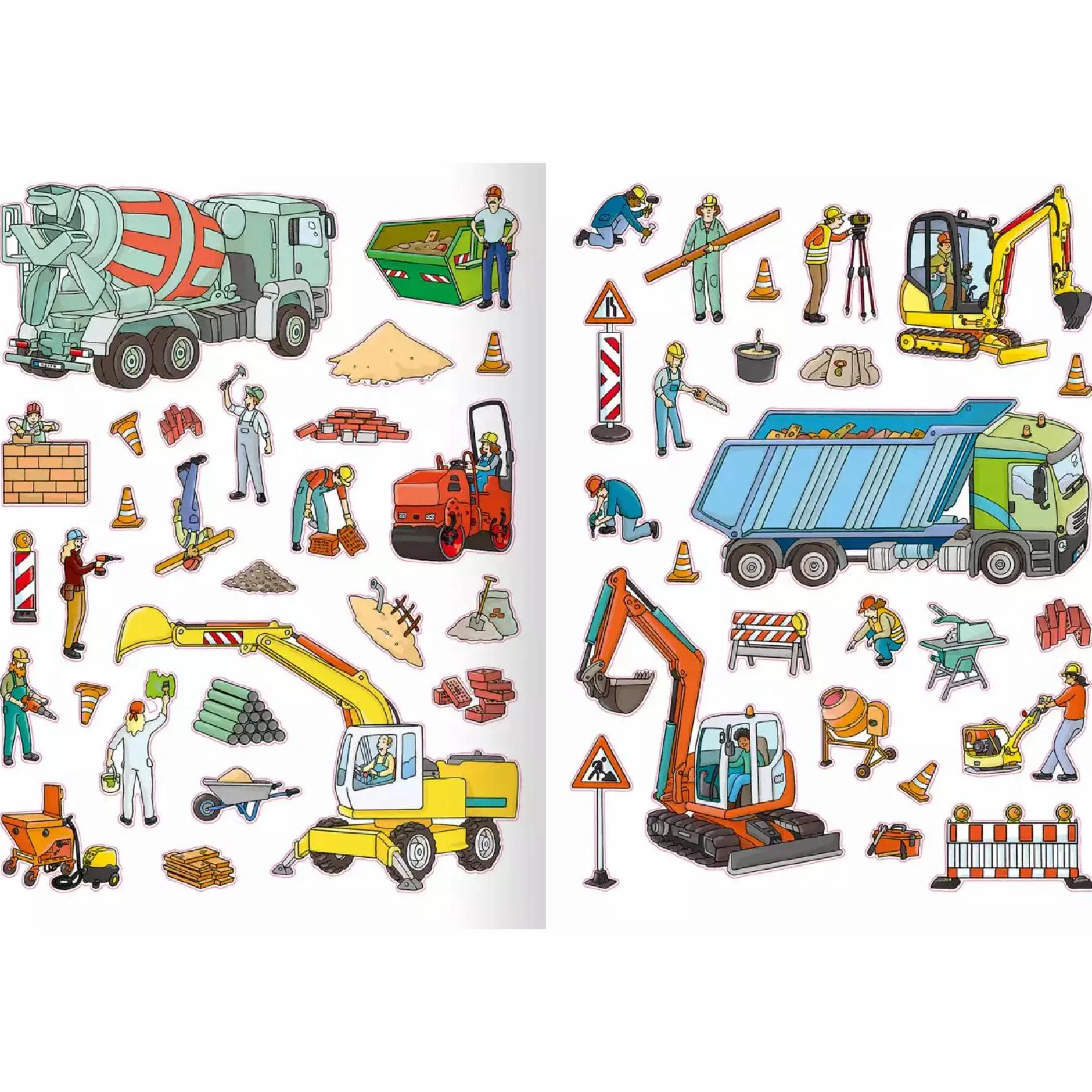 arsEdition Erstes Stickern - Baustelle*Kinder Kinderbücher|Spielzeug Ab 3 Jahren