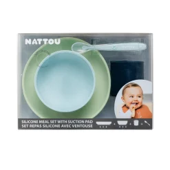 Nattou Esslern-Set grün/blau* Besteck & Geschirr