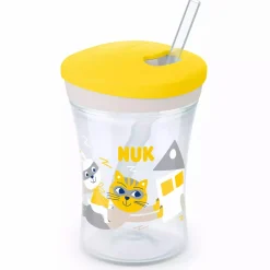 NUK Evolution Action Cup Katze & Hase 230 ml* Flaschen & Sauger