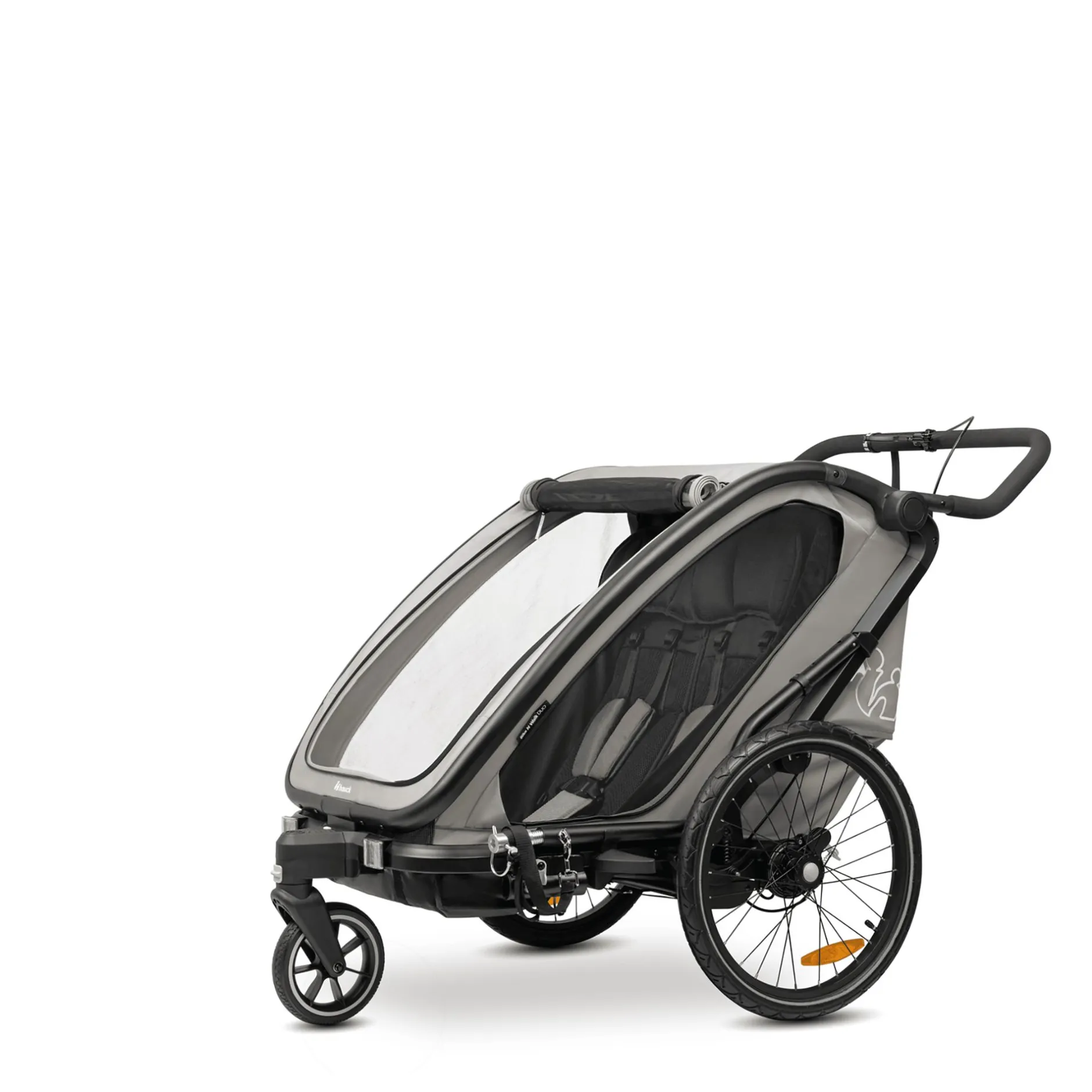 hauck Fahrradanhänger Bike n Walk Duo Light Grey* Fahrradanhänger