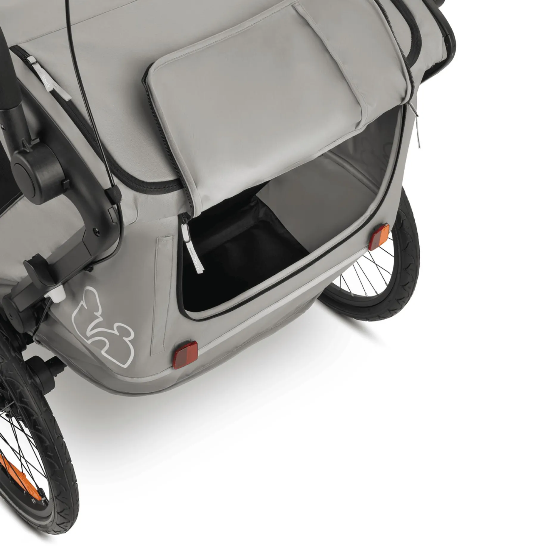 hauck Fahrradanhänger Bike n Walk Duo Light Grey* Fahrradanhänger